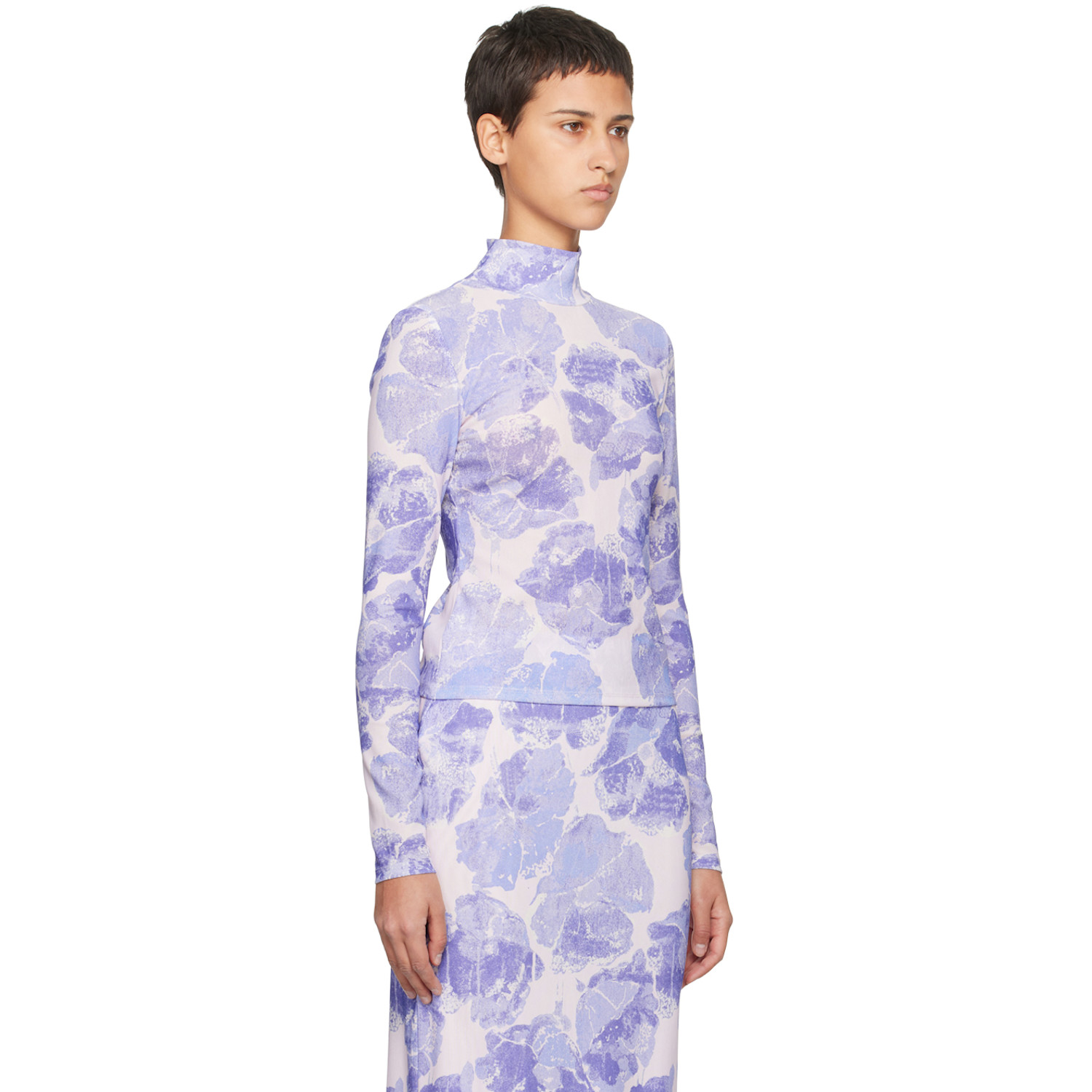  Staud Purple Helvin Turtleneck 