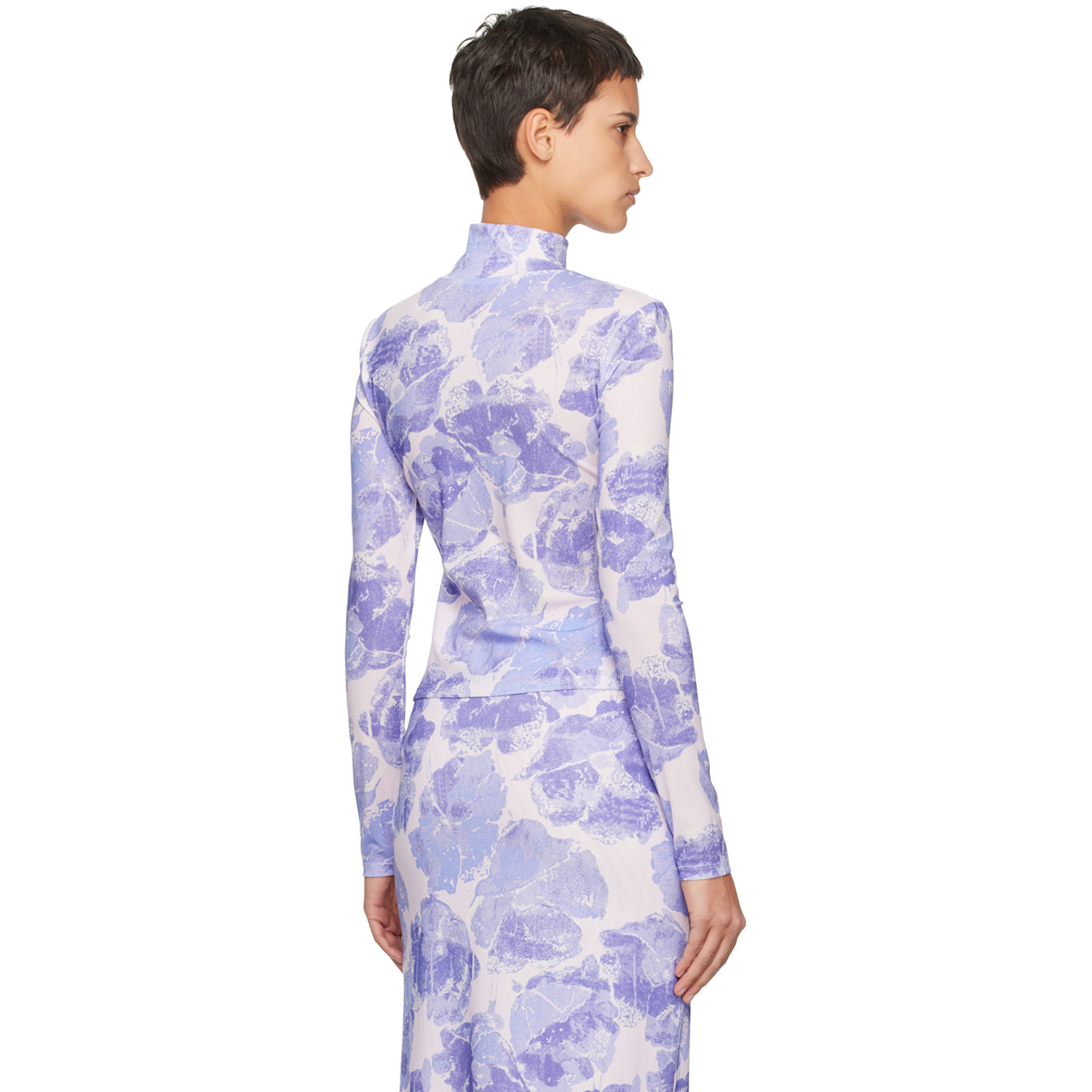  Staud Purple Helvin Turtleneck 