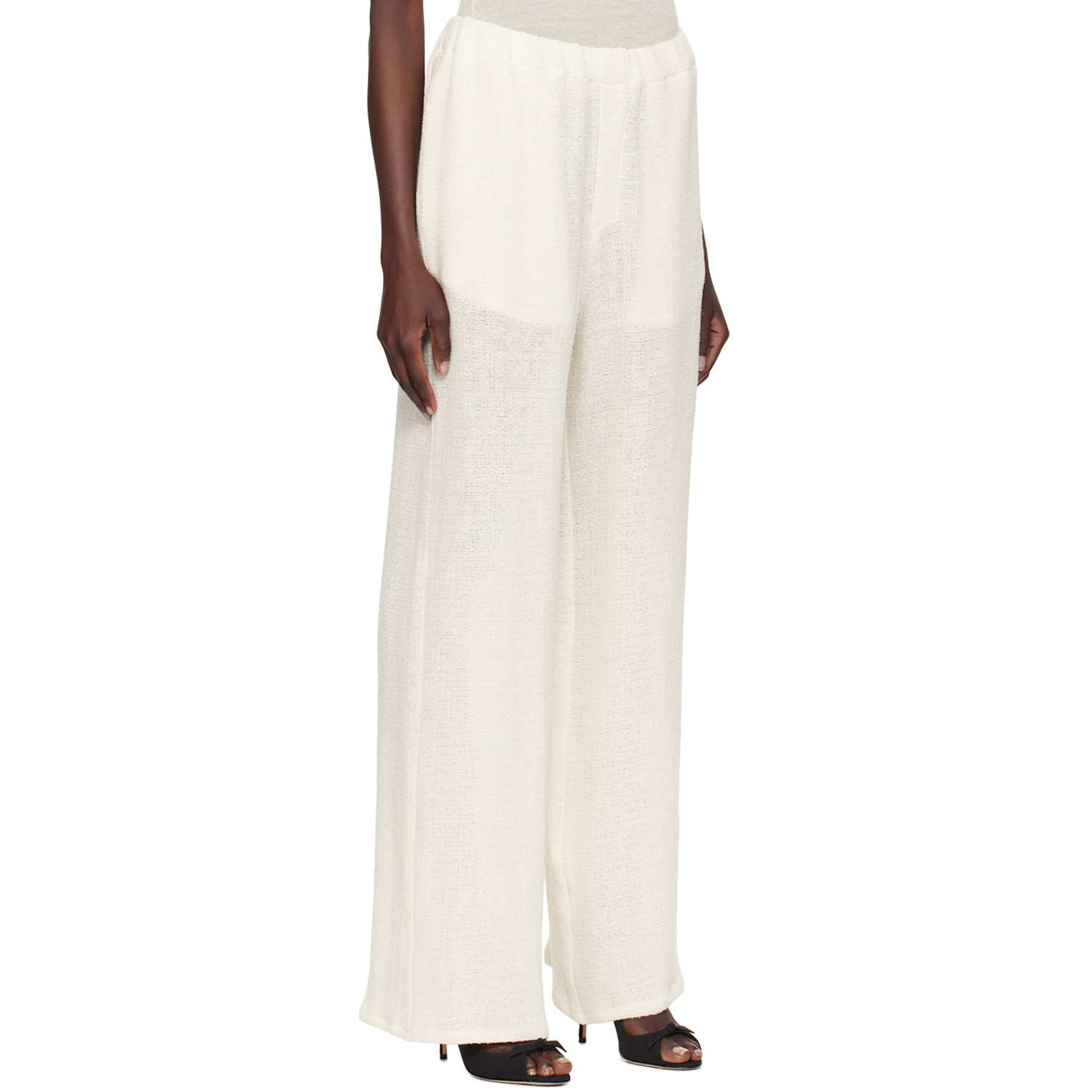  Ludovic De Saint Sernin Off-white Elasticized Waistband Trousers 