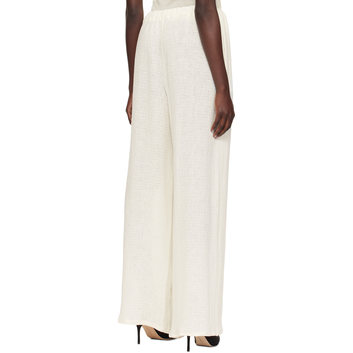  Ludovic De Saint Sernin Off-white Elasticized Waistband Trousers 