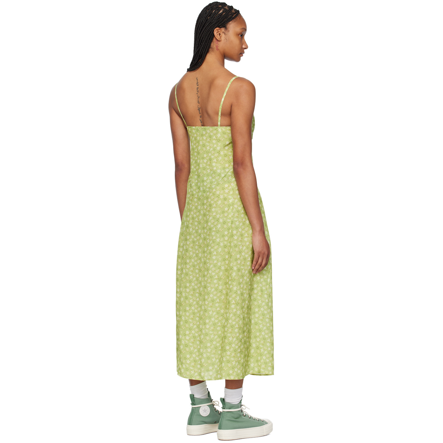  Maison Kitsuné Green Strap Maxi Dress 