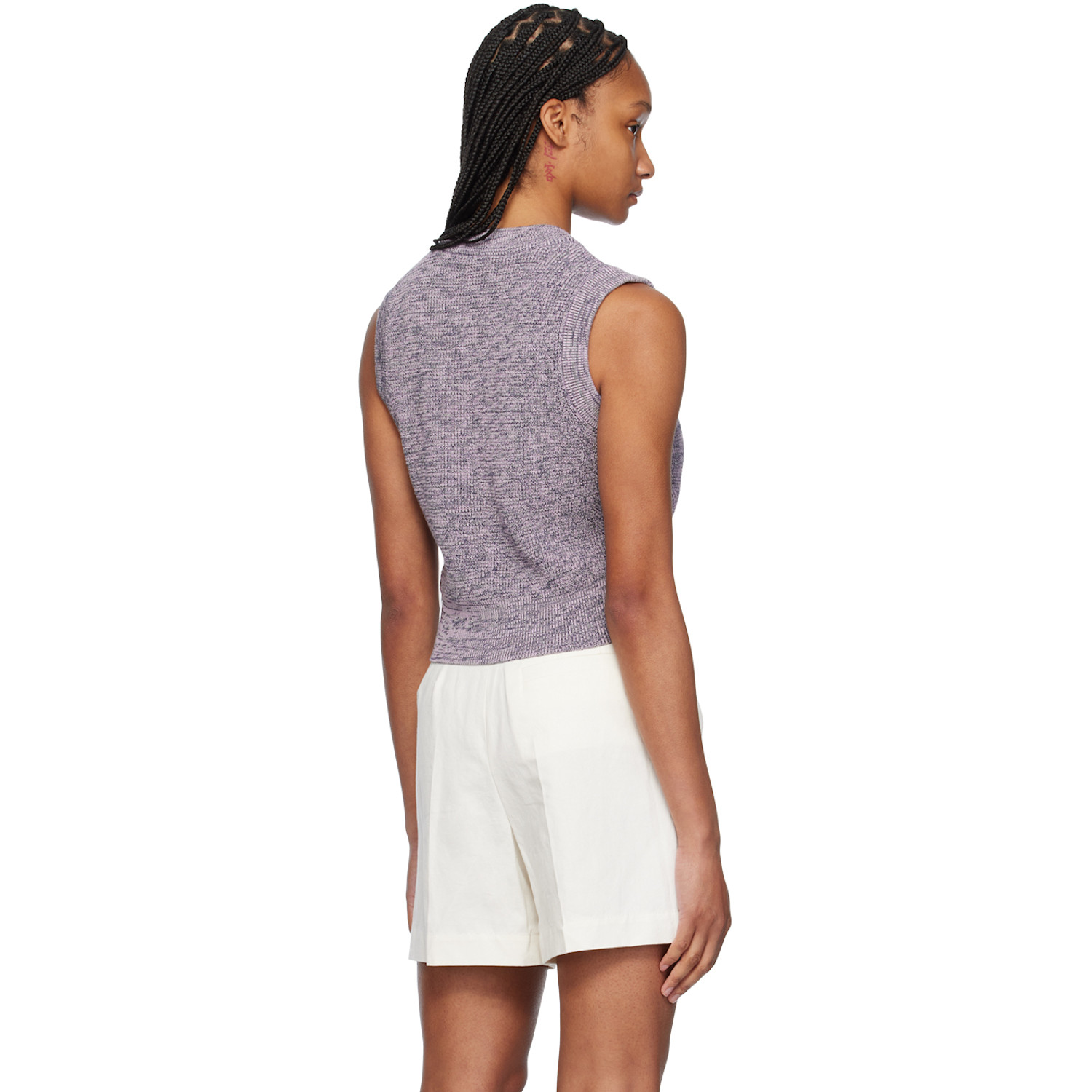  Maison Kitsuné Purple Handwriting Vest 
