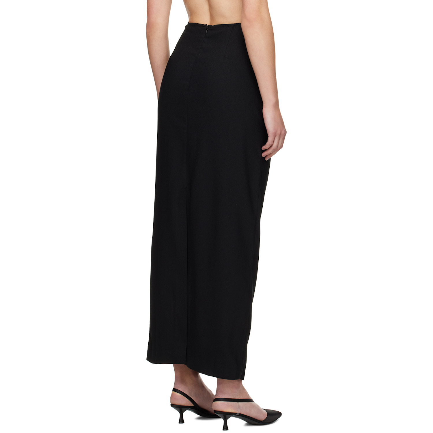  Wynn Hamlyn Black Ella Maxi Skirt 