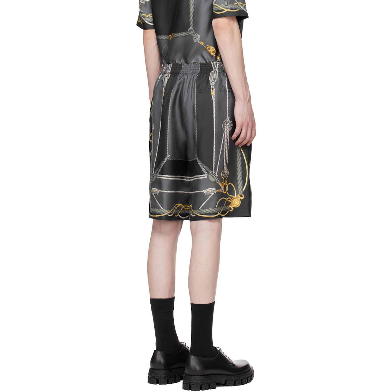  Versace Black Nautical Shorts 