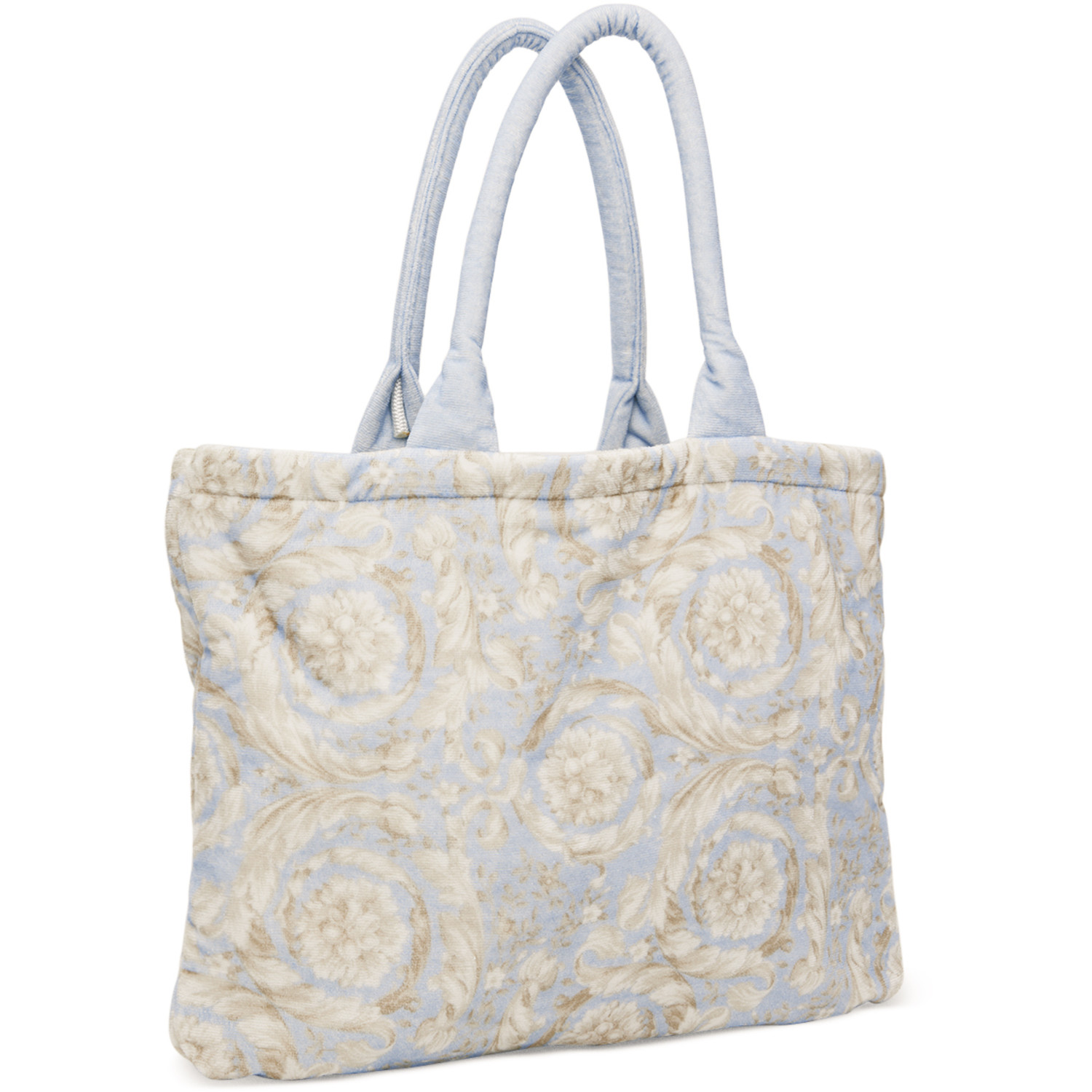  Versace Blue Barocco Towel Tote 