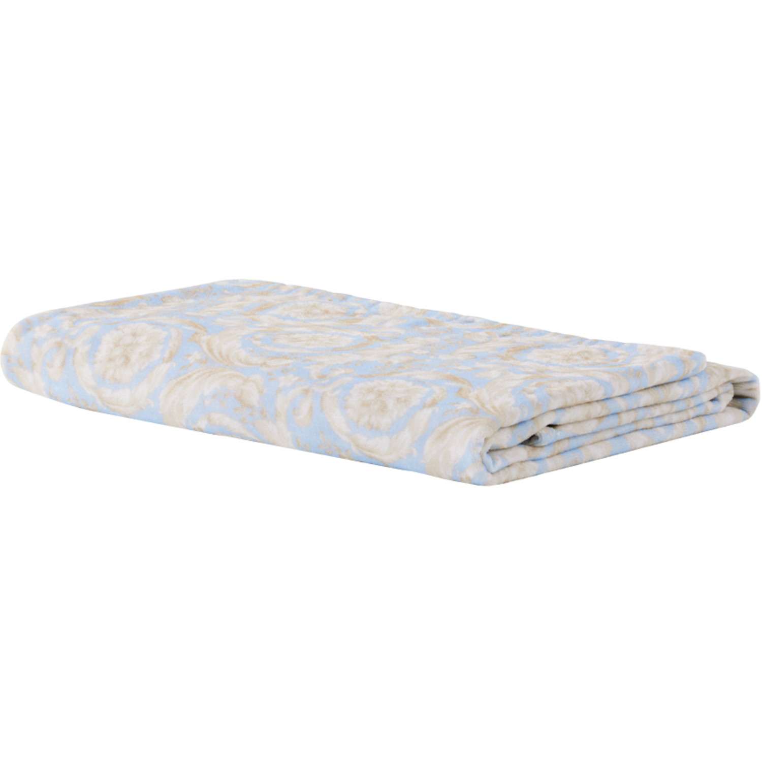 Versace Blue Barocco Bath Towel 