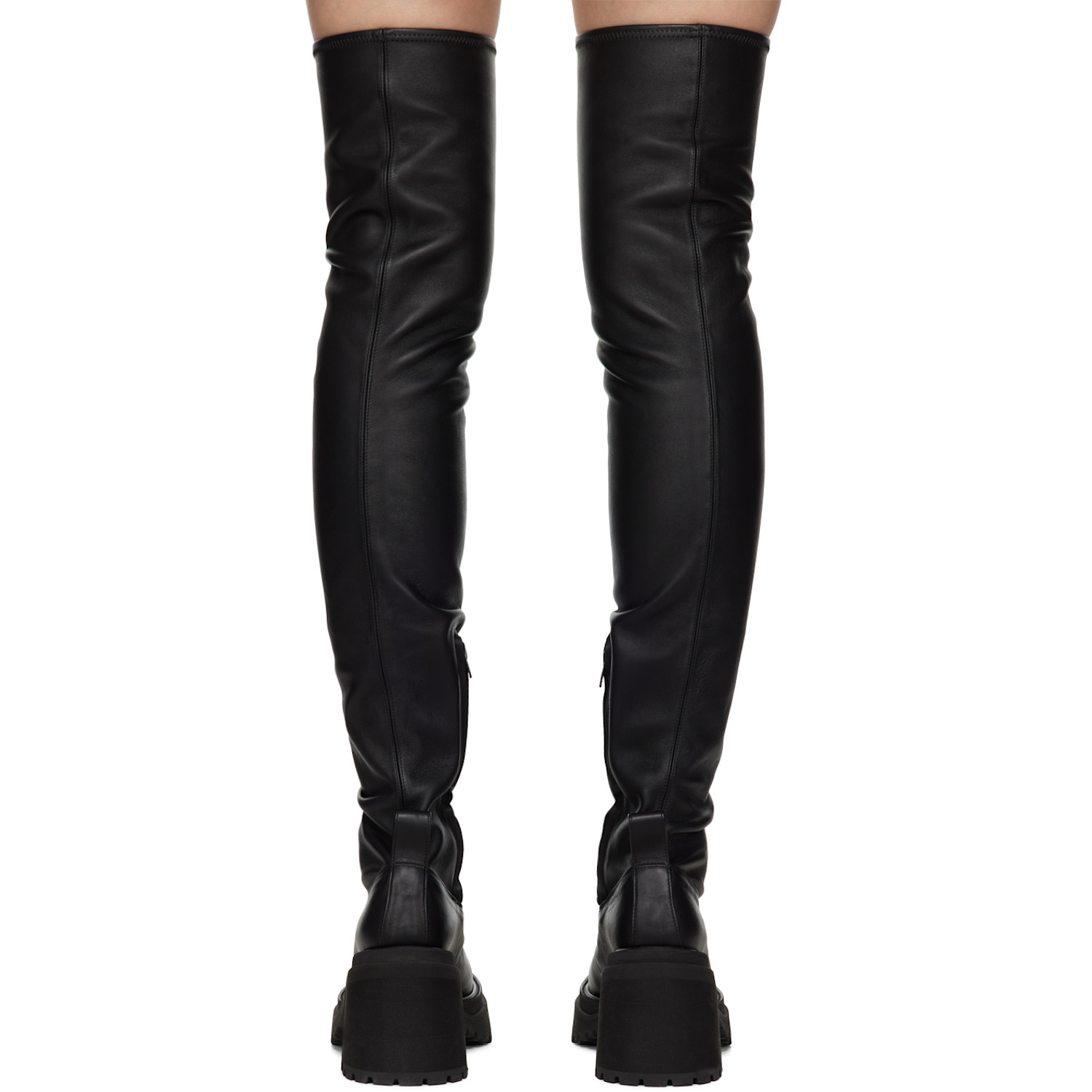  Undercover Black Leather Tall Boots 