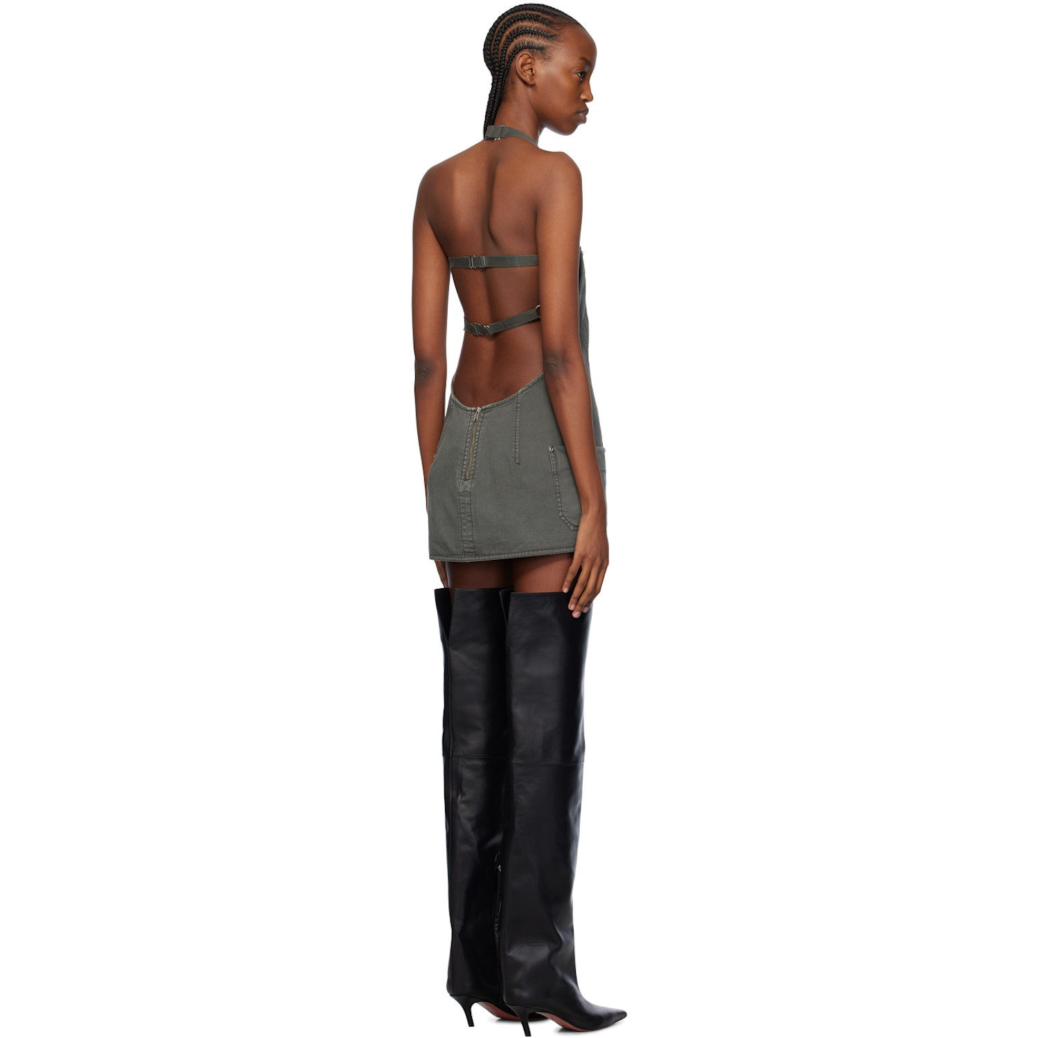  Dion Lee Gray Apron Minidress 