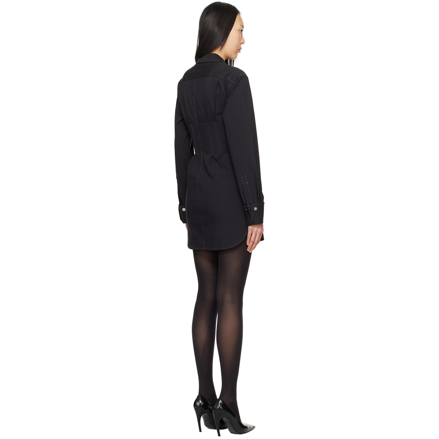  Dion Lee Black Tuxedo Minidress 