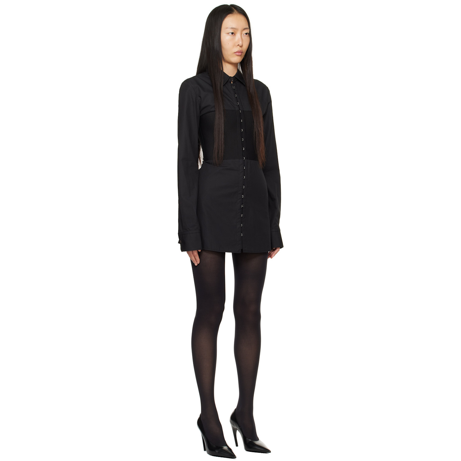  Dion Lee Black Hook Tube Minidress 