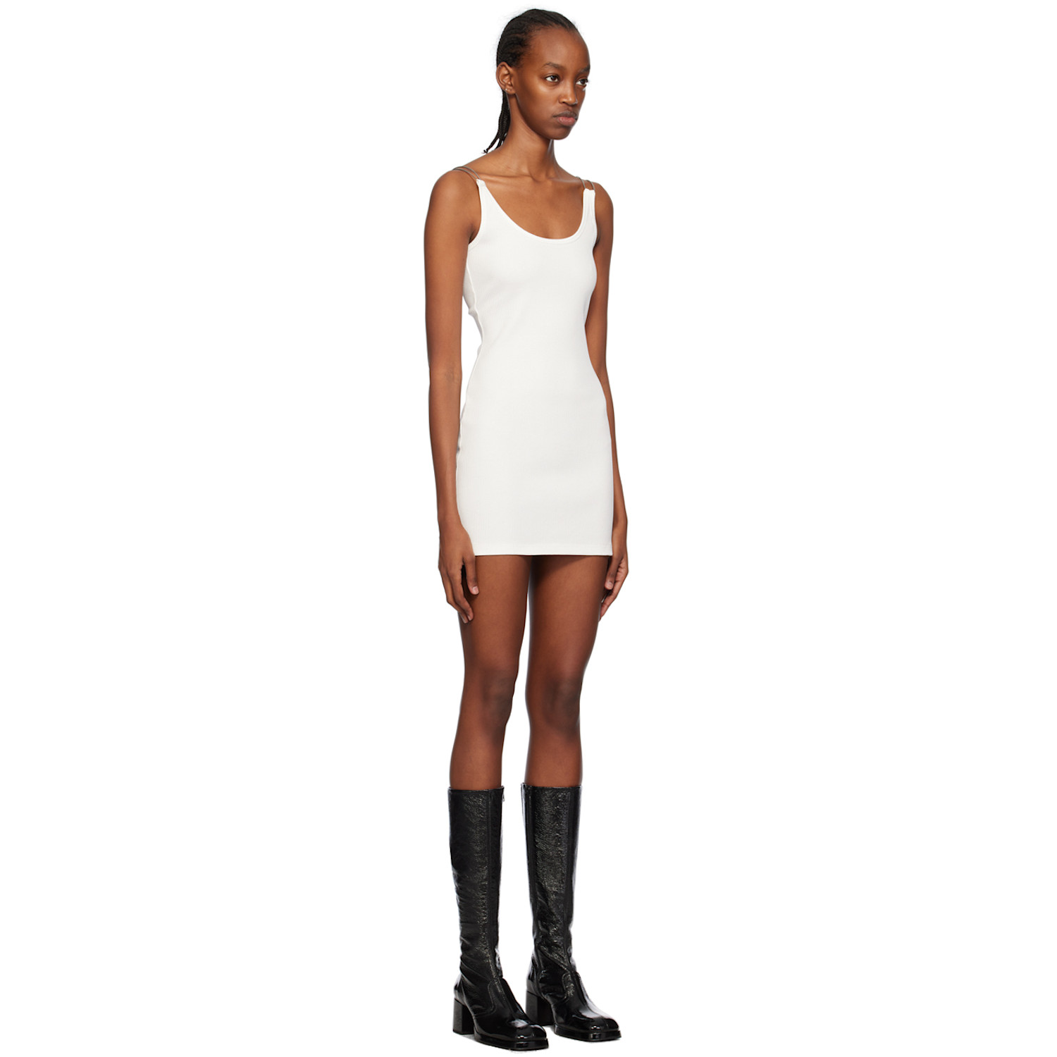  Dion Lee Ssense Exclusive White Double Wire Minidress 
