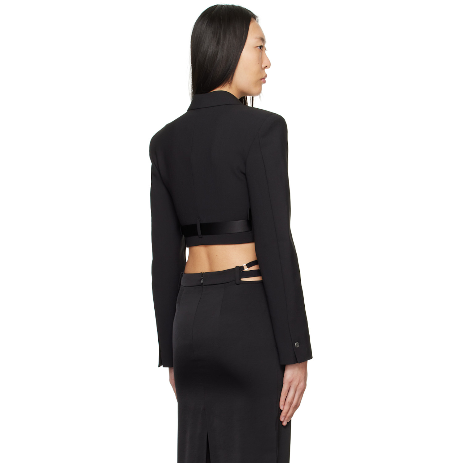  Dion Lee Black Interlock Tuxedo Blazer 