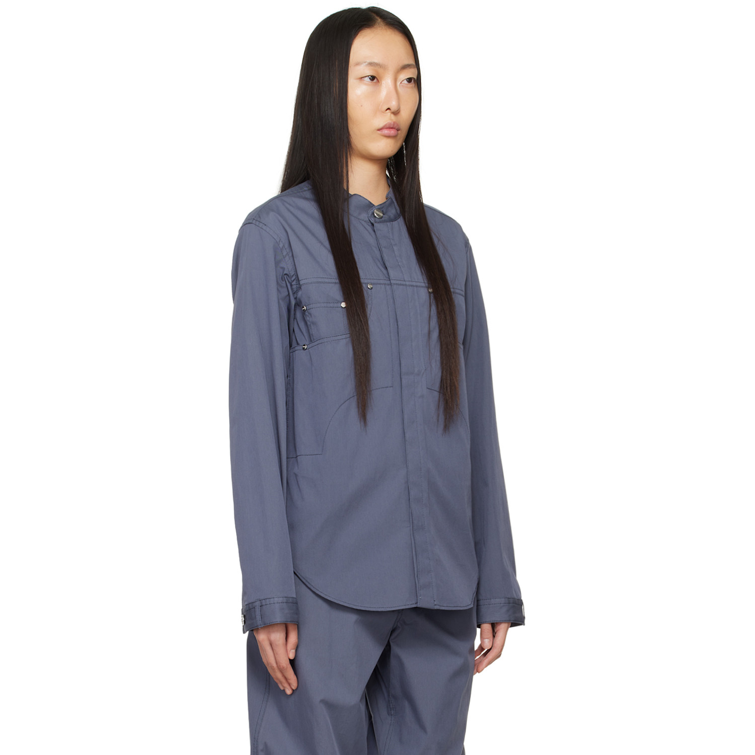  Dion Lee Blue Rivet Denim Jacket 