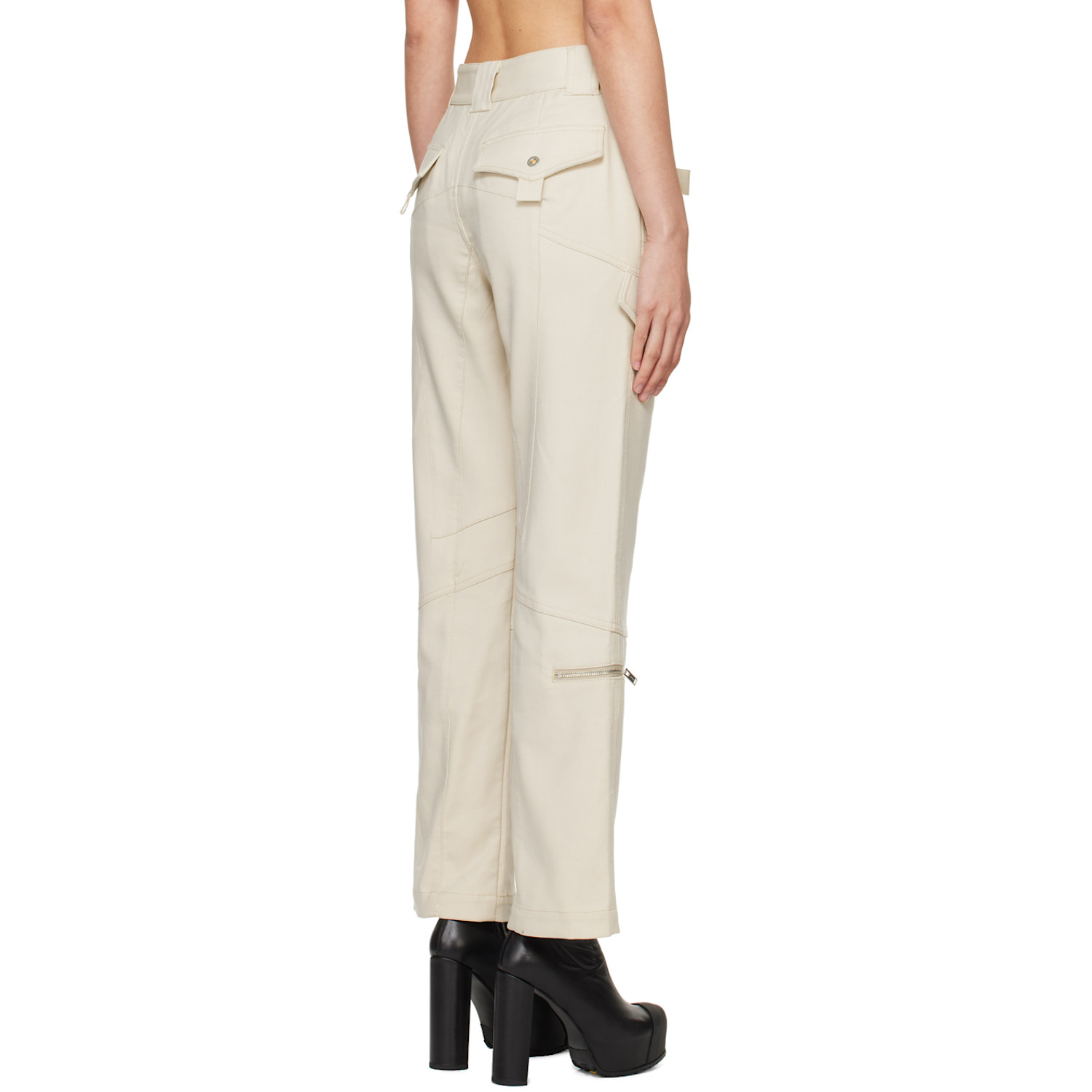  Dion Lee Beige Tactical Cargo Pants 