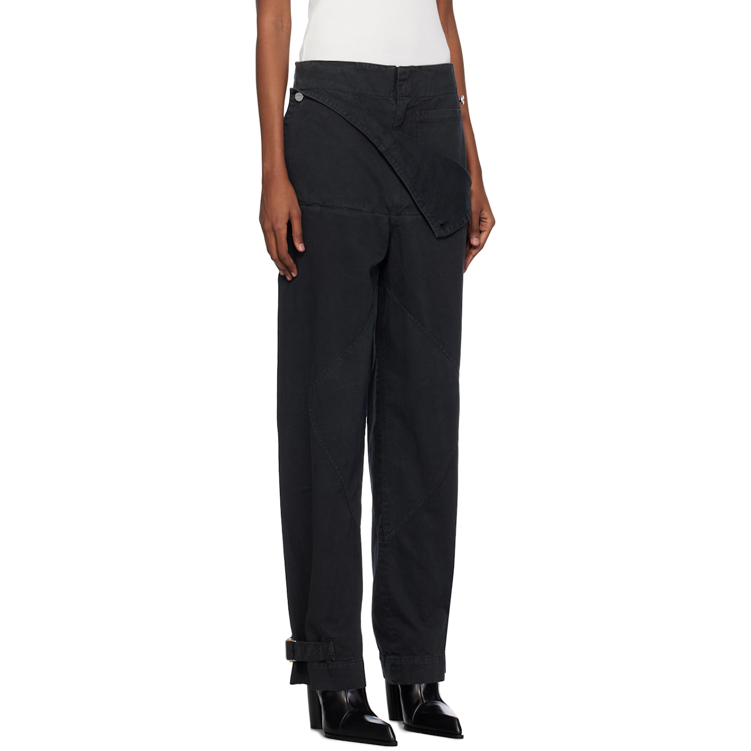  Dion Lee Black Belted Shell Trousers 