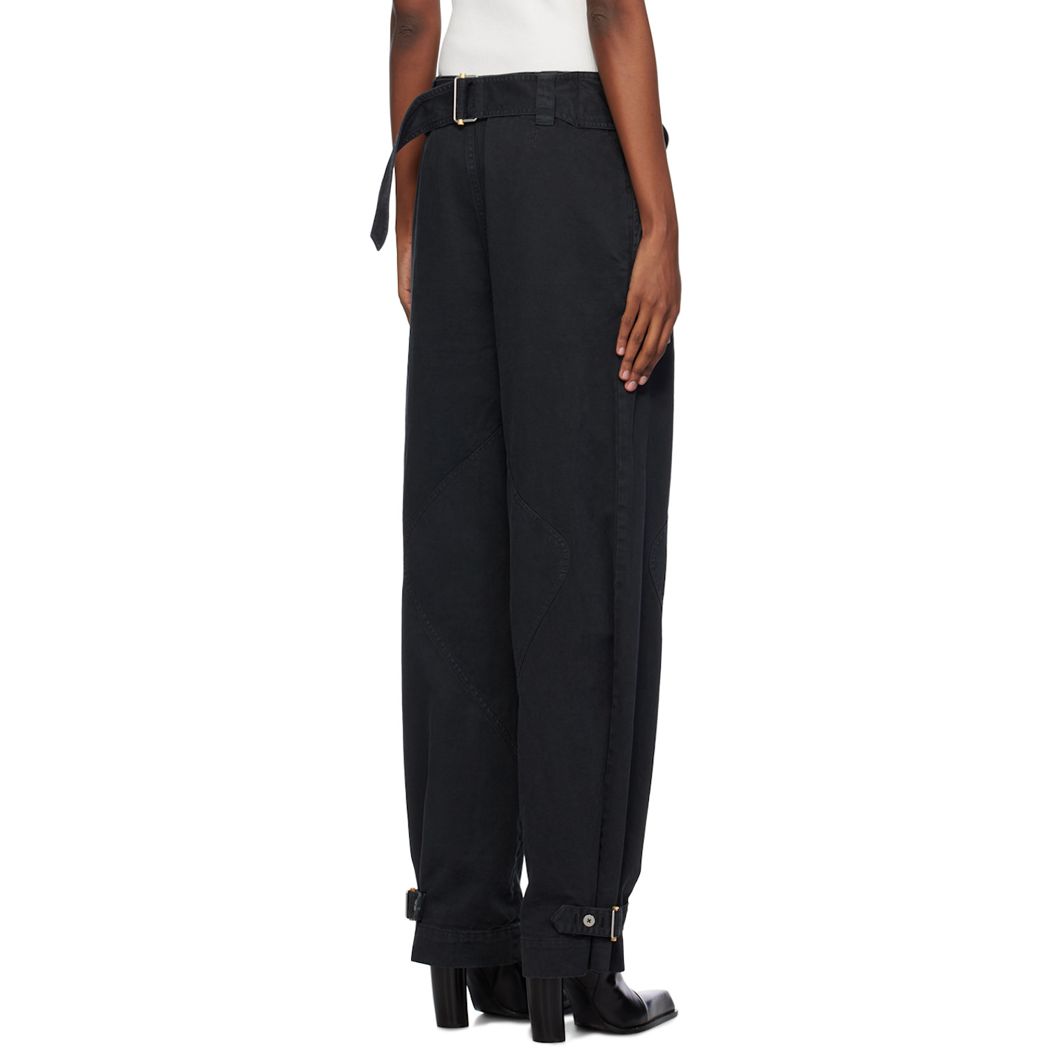  Dion Lee Black Belted Shell Trousers 