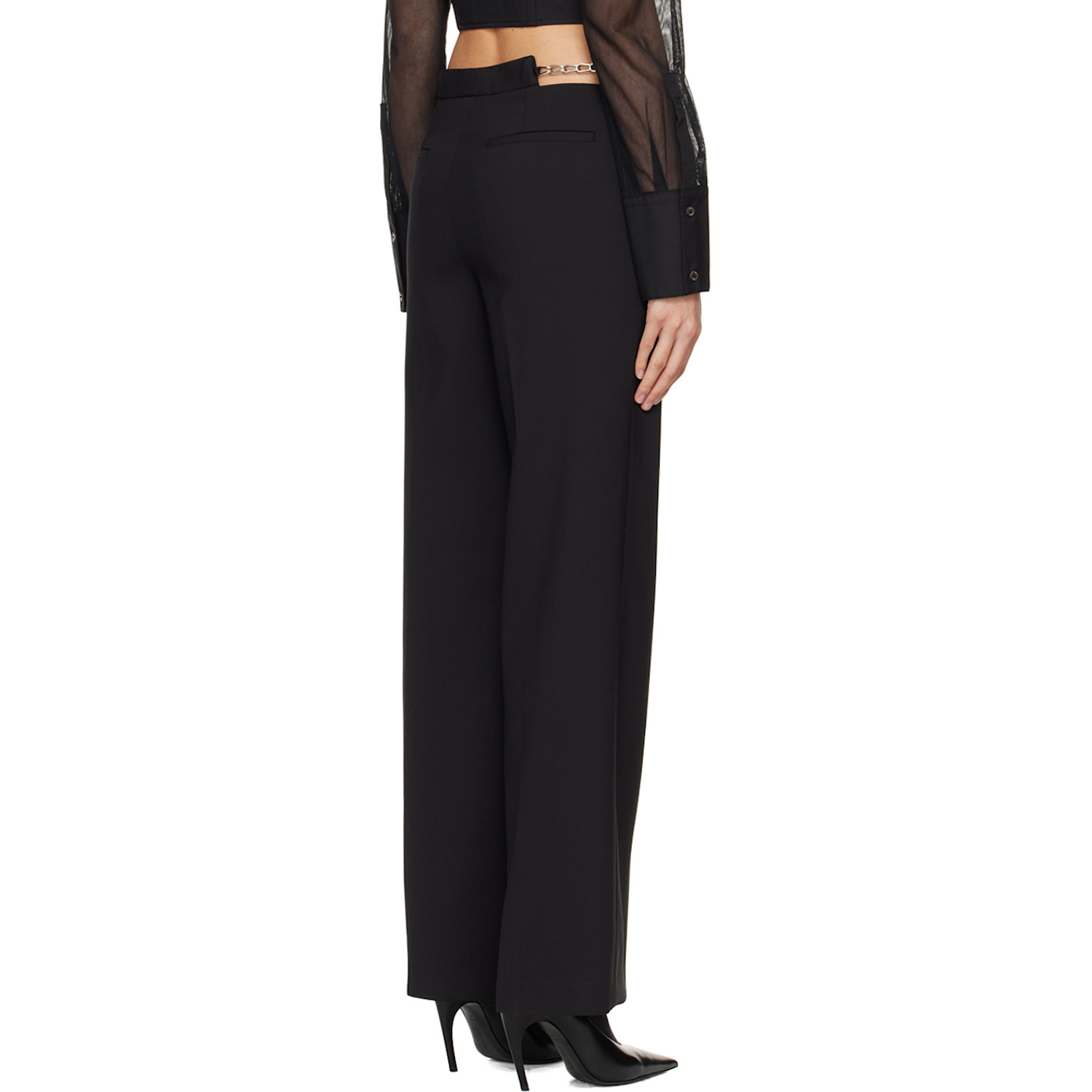  Dion Lee Black Chain Link Trousers 