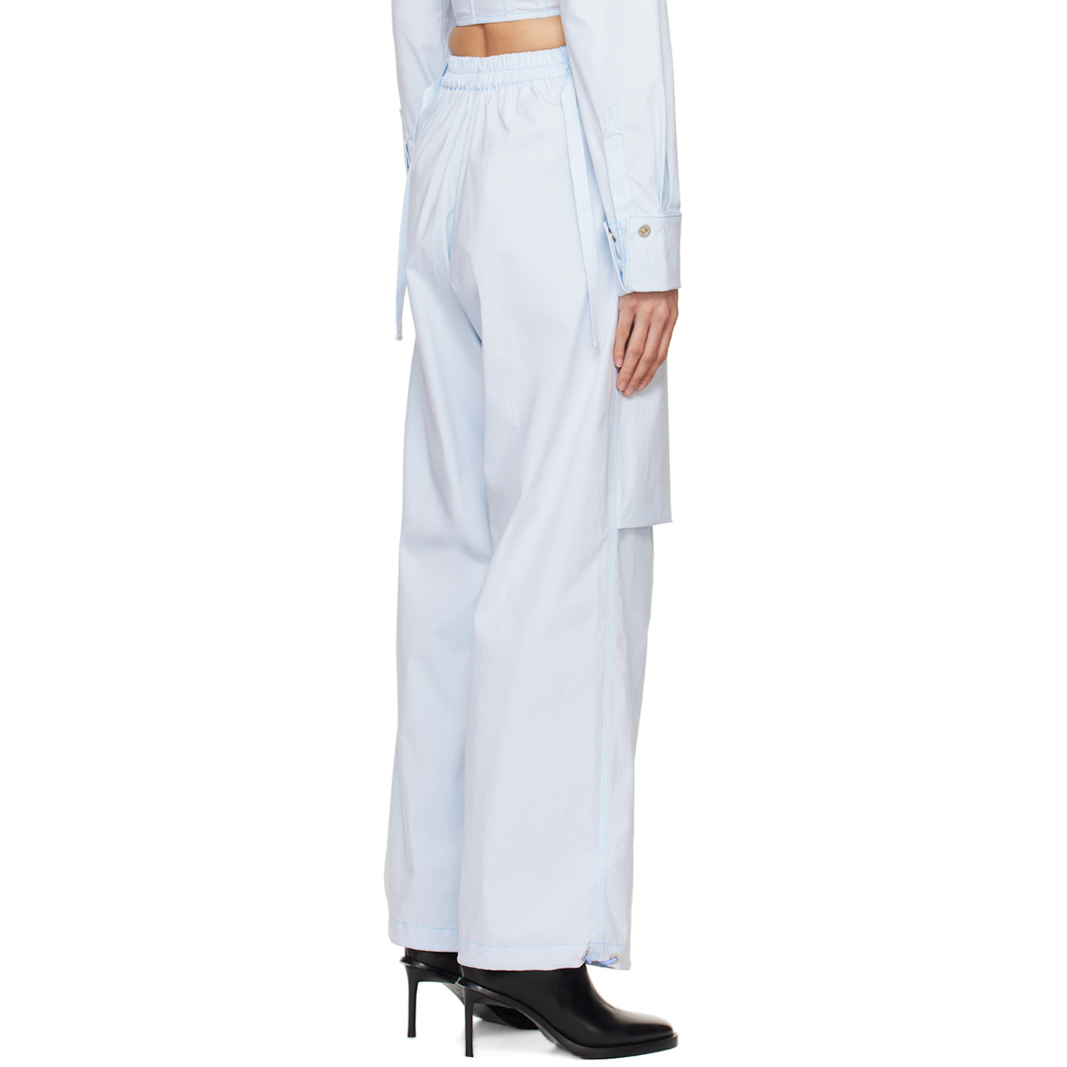 Dion Lee Blue Flight Trousers 