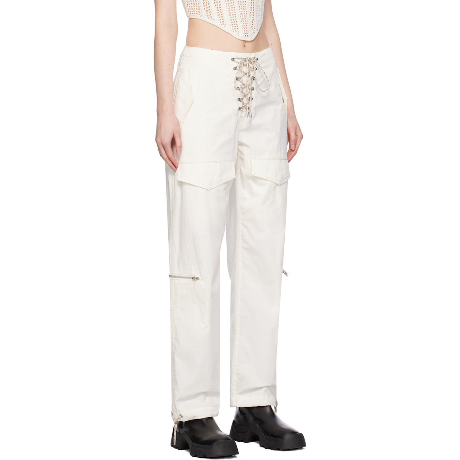  Dion Lee Off-white Hiking Pocket Trousers 