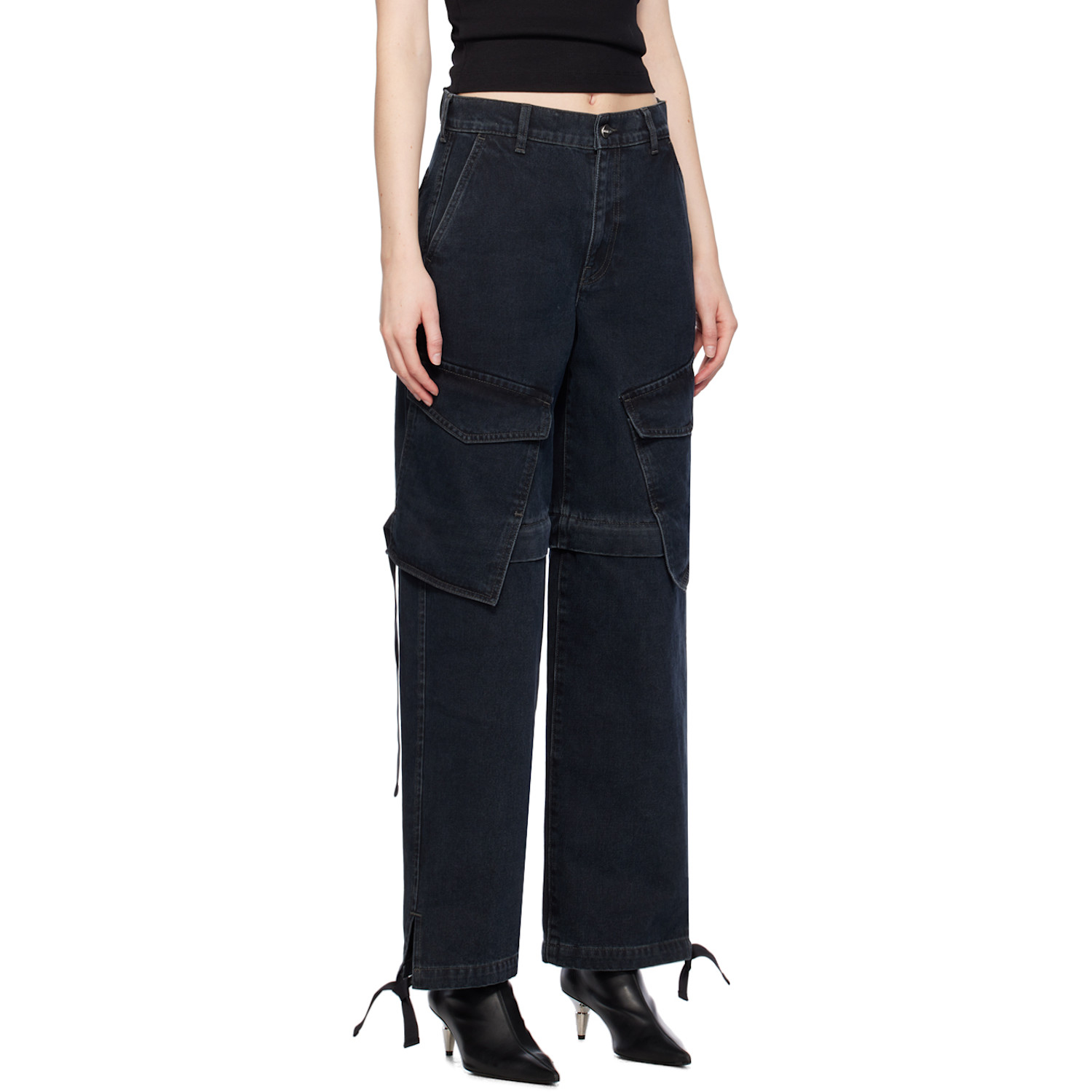  Dion Lee Black Parachute Jeans 
