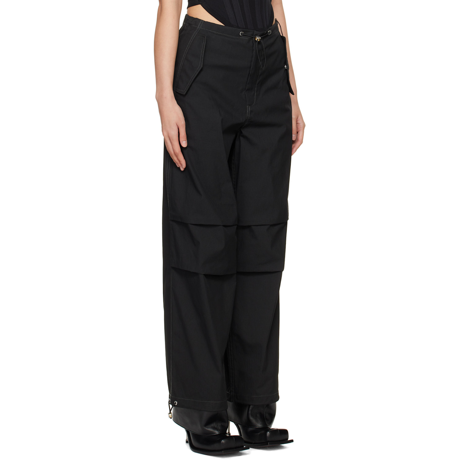  Dion Lee Gray Parachute Trousers 
