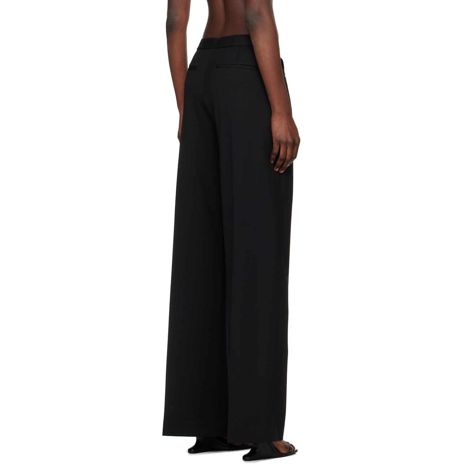  Dion Lee Black Pierced Stud Trousers 