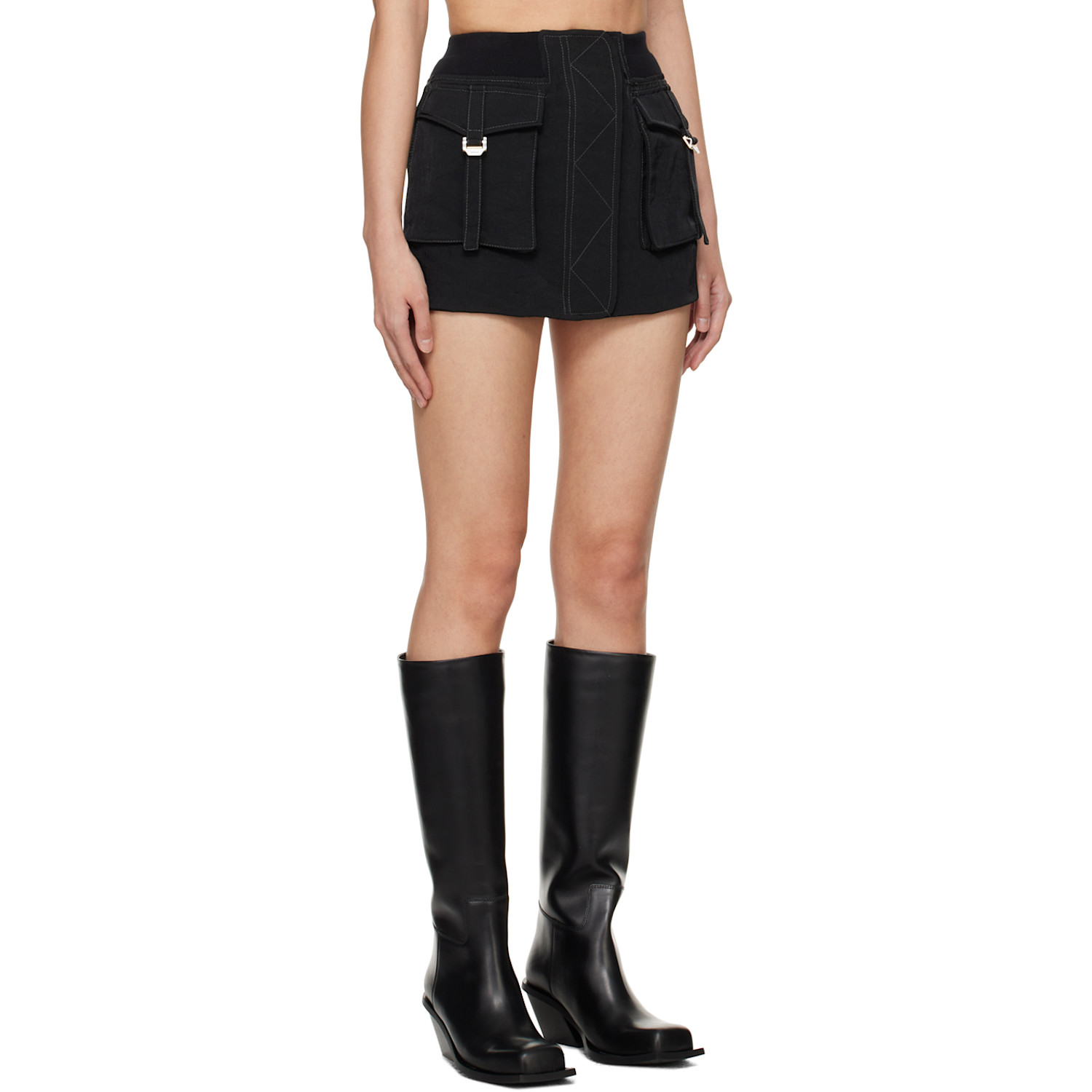  Dion Lee Black Aviator Miniskirt 
