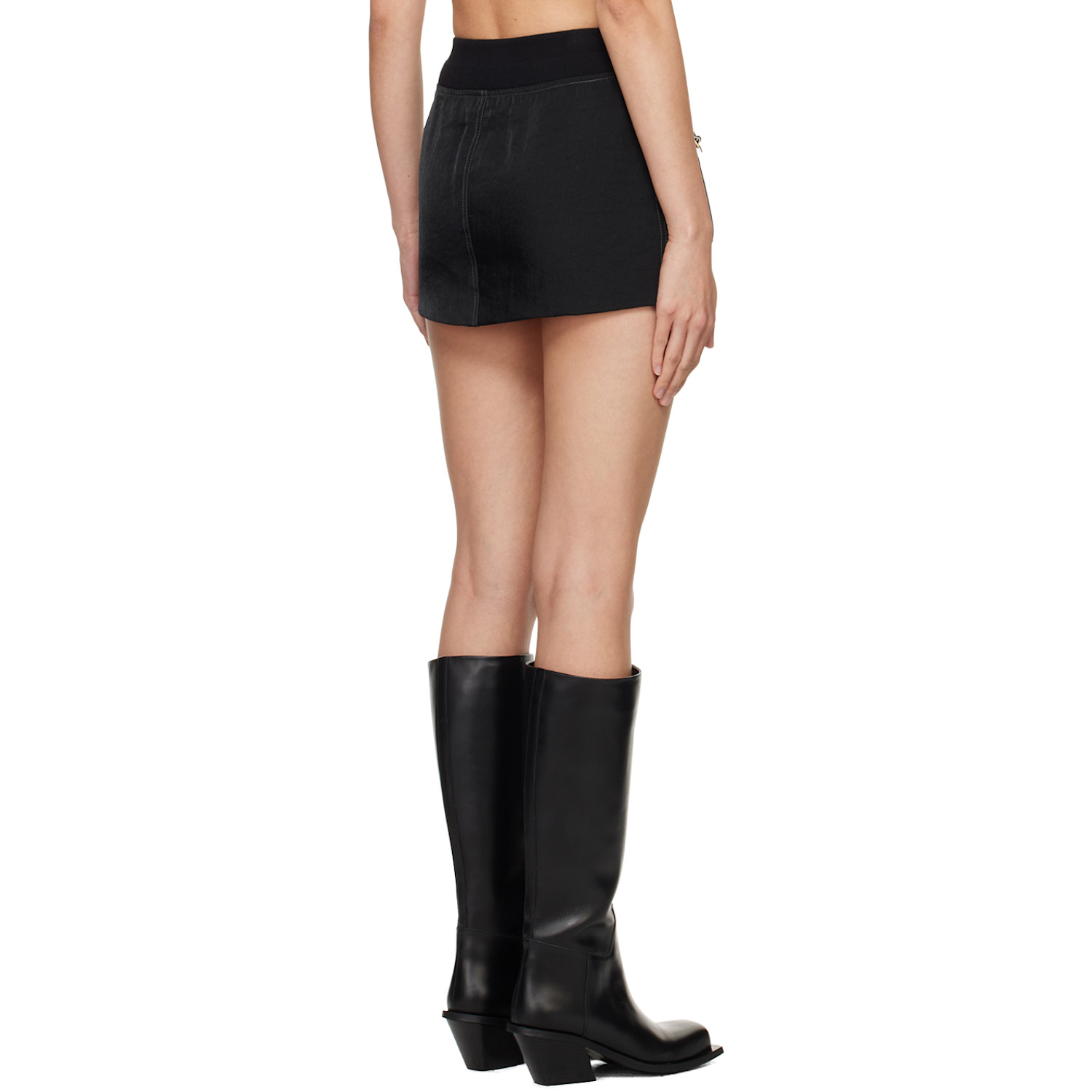  Dion Lee Black Aviator Miniskirt 