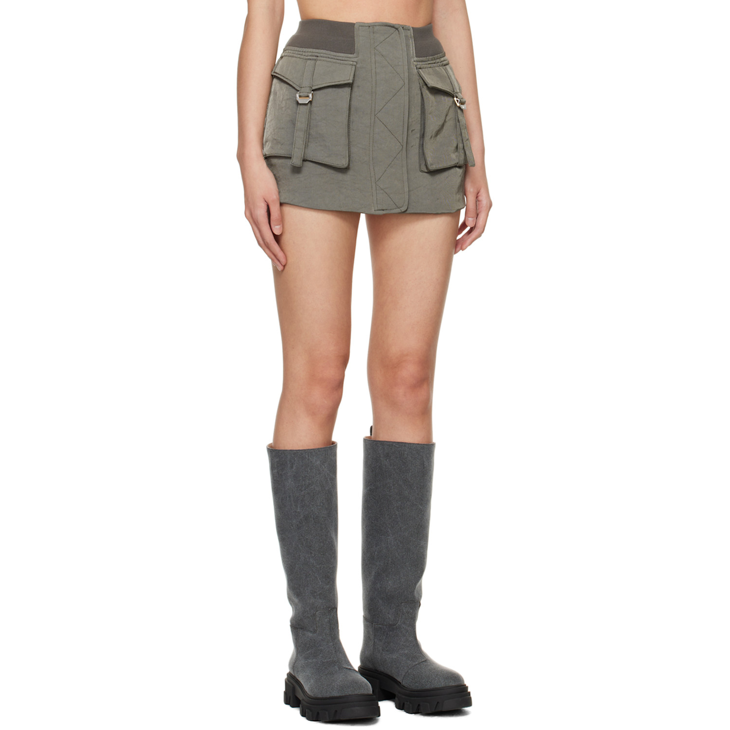  Dion Lee Khaki Aviator Miniskirt 