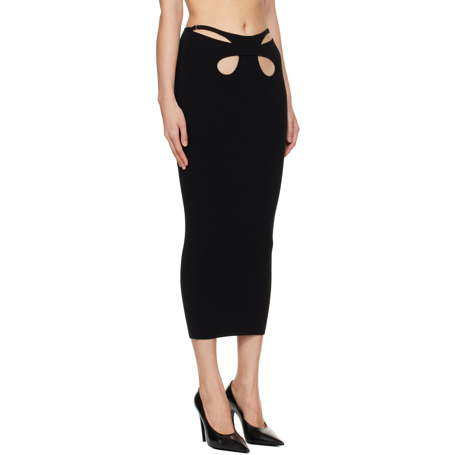  Dion Lee Black Mobius Loop Midi Skirt 