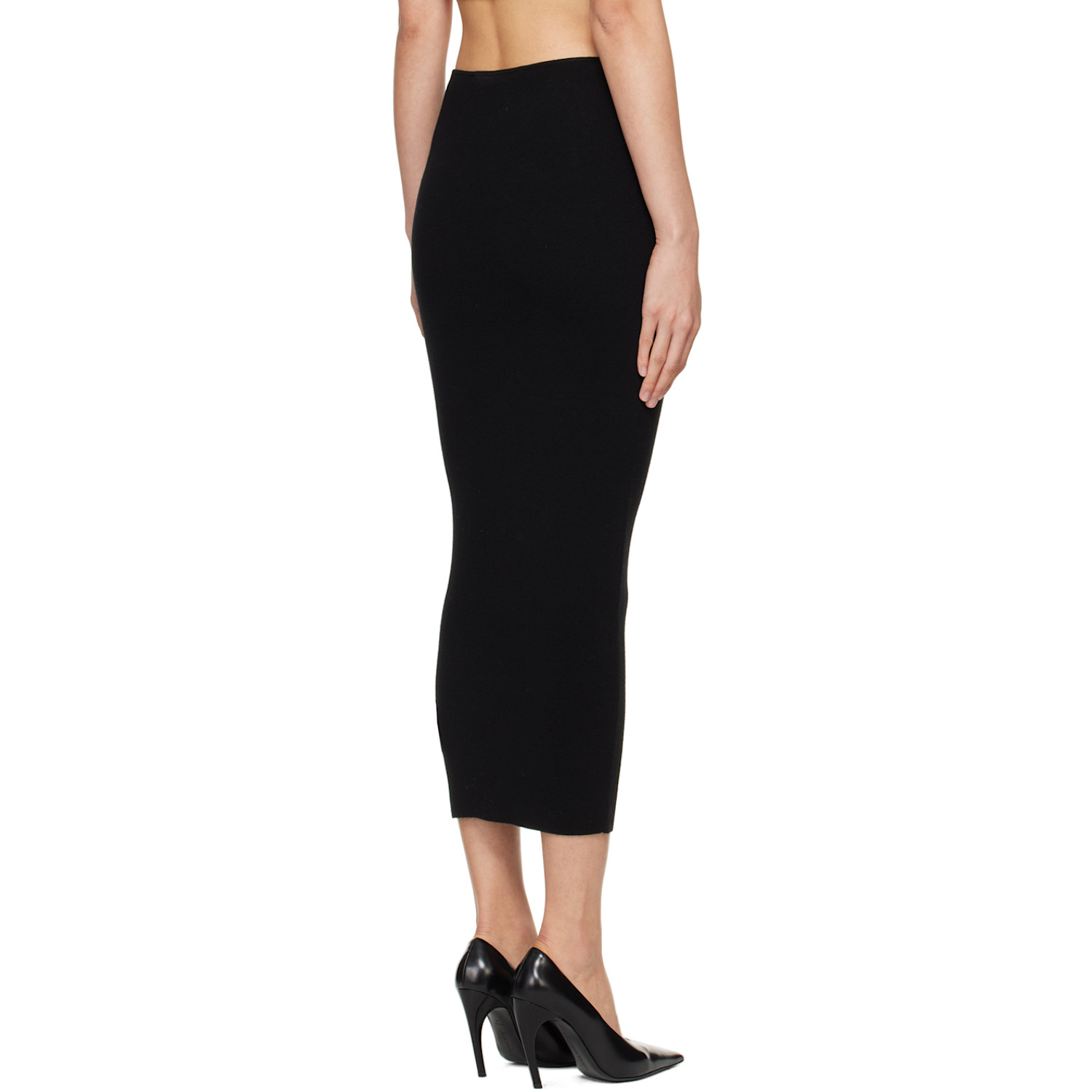  Dion Lee Black Mobius Loop Midi Skirt 