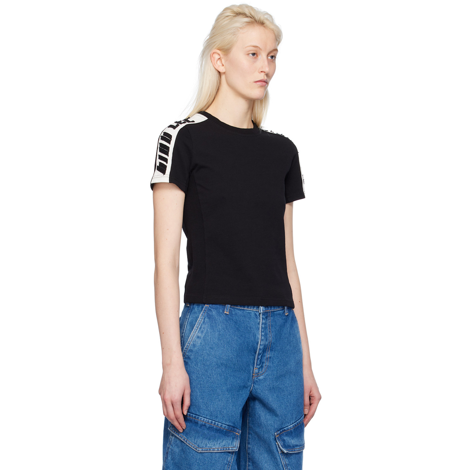  Dion Lee Black Slim T-shirt 