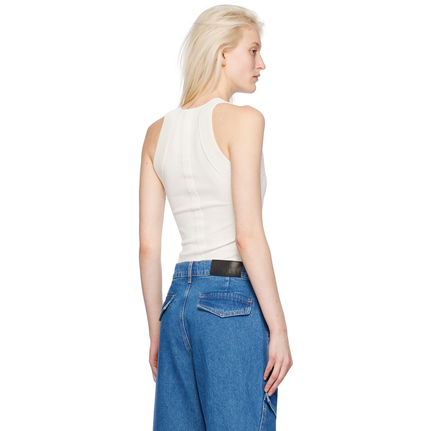  Dion Lee White Sculpt Muscle Tank Top 