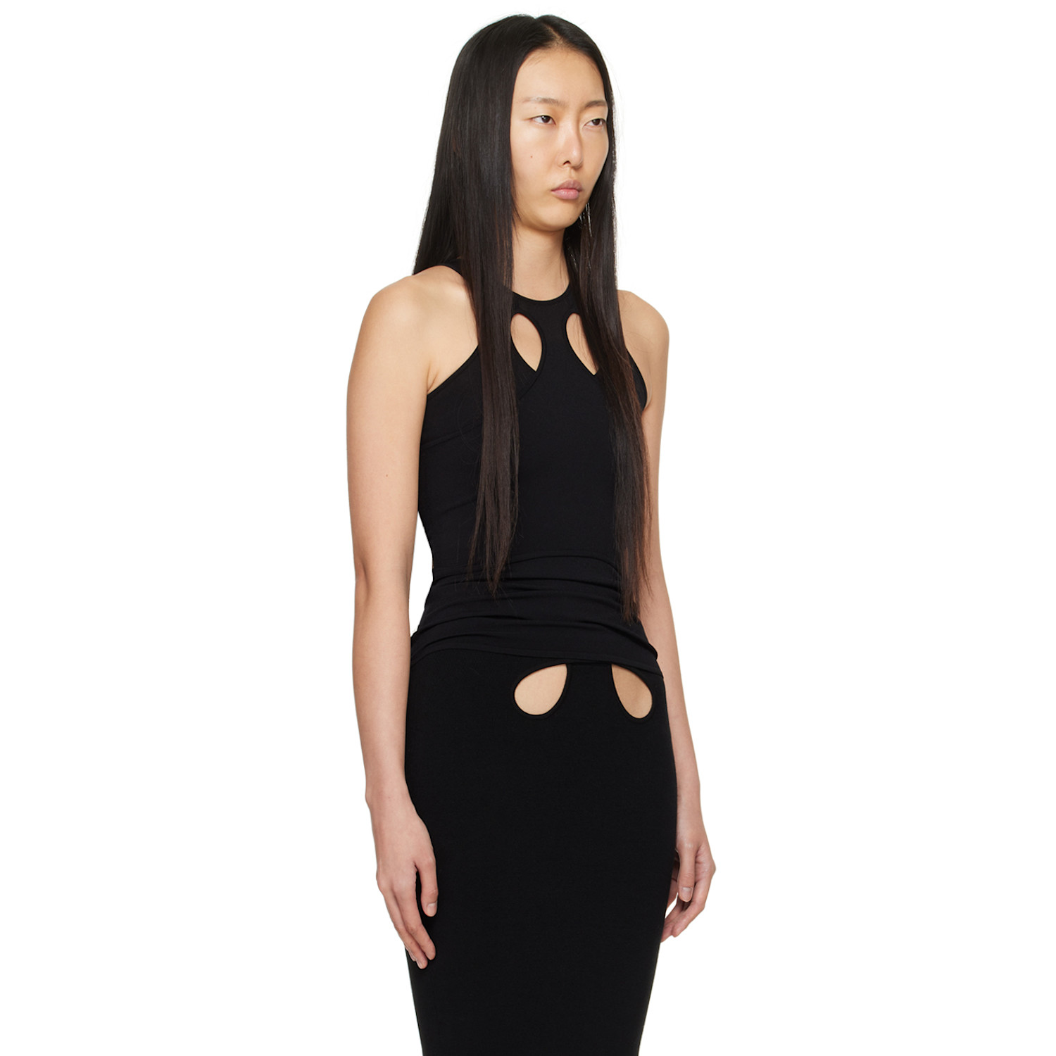  Dion Lee Black Mobius Loop Tank Top 