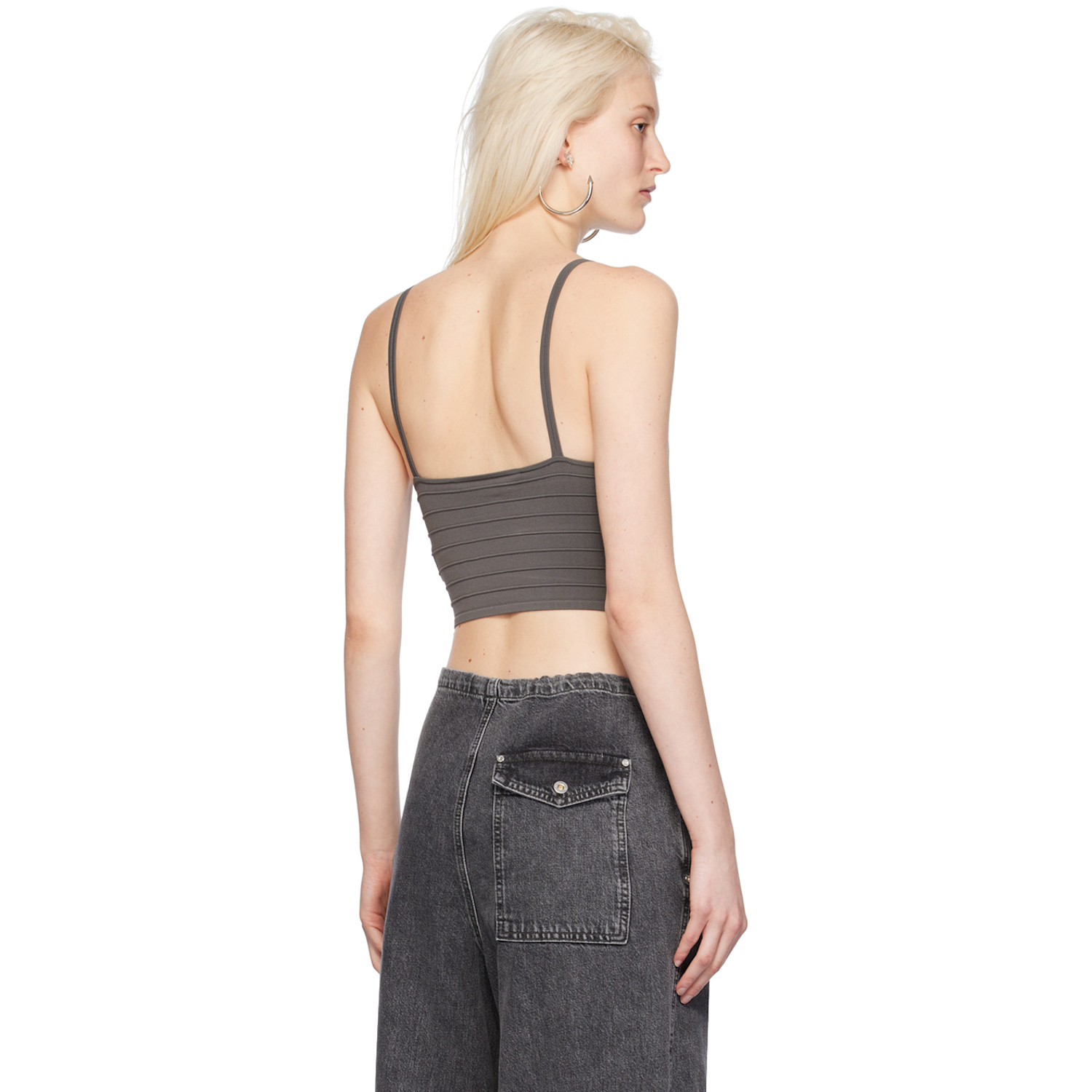  Dion Lee Khaki Ventral Compact Tank Top 
