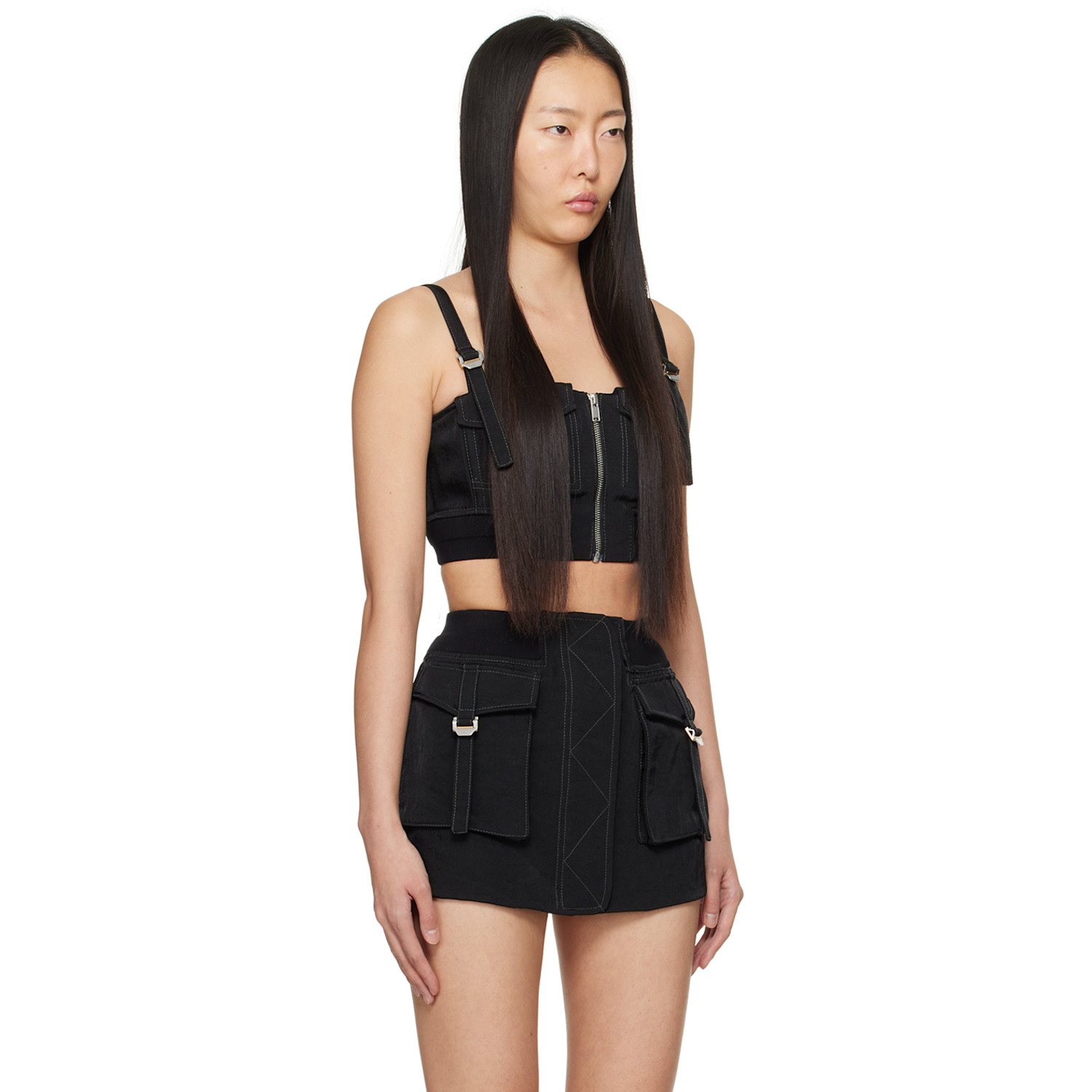  Dion Lee Black Aviator Camisole 