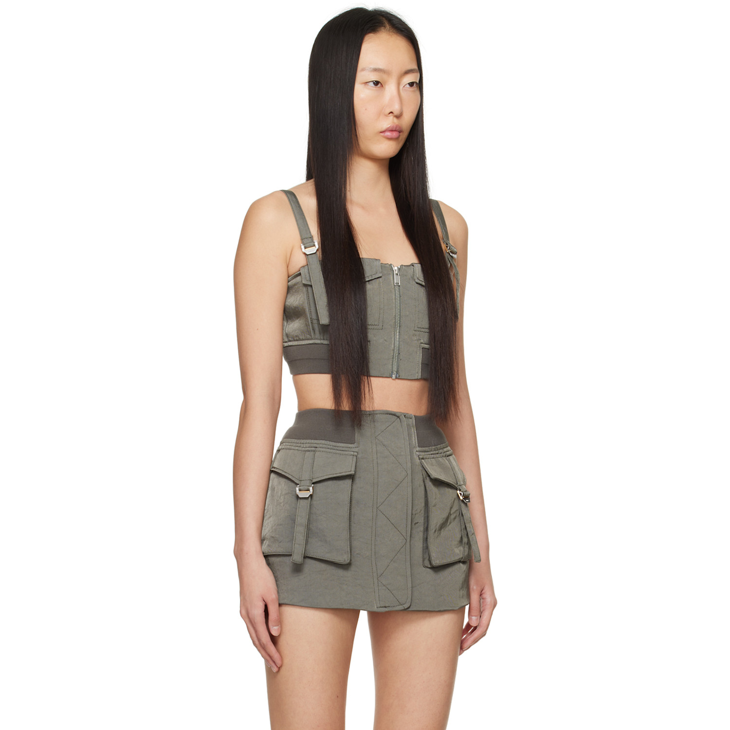  Dion Lee Khaki Aviator Camisole 