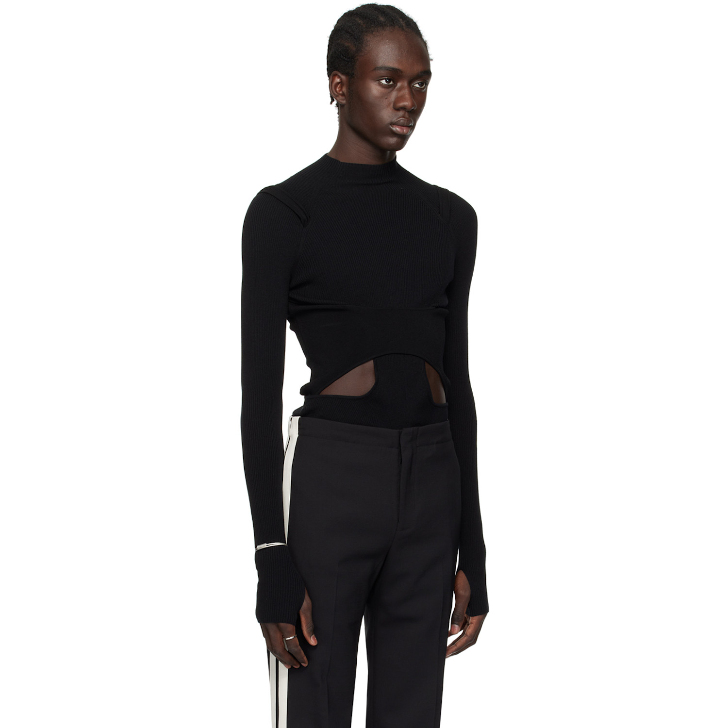  Dion Lee Black Interlink Skivvy Turtleneck 
