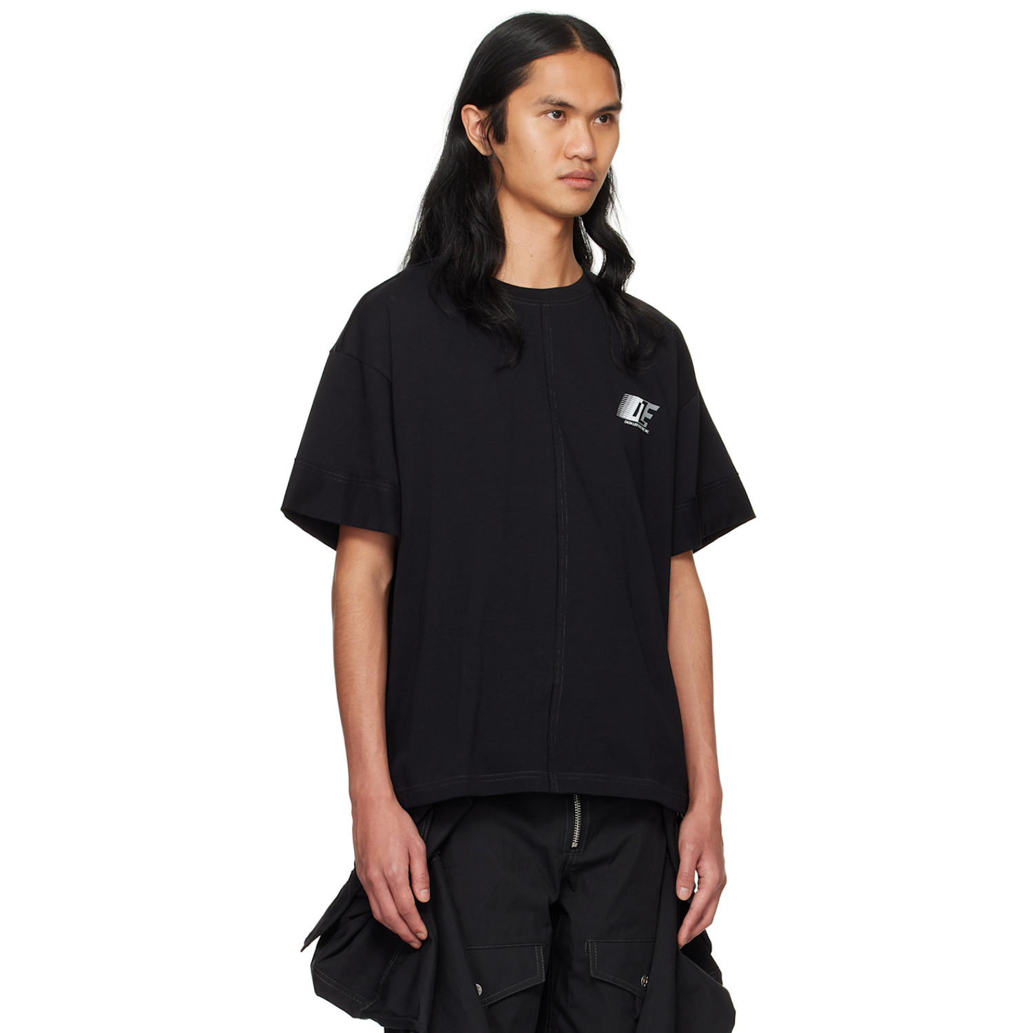  Dion Lee Black 'dle' T-shirt 