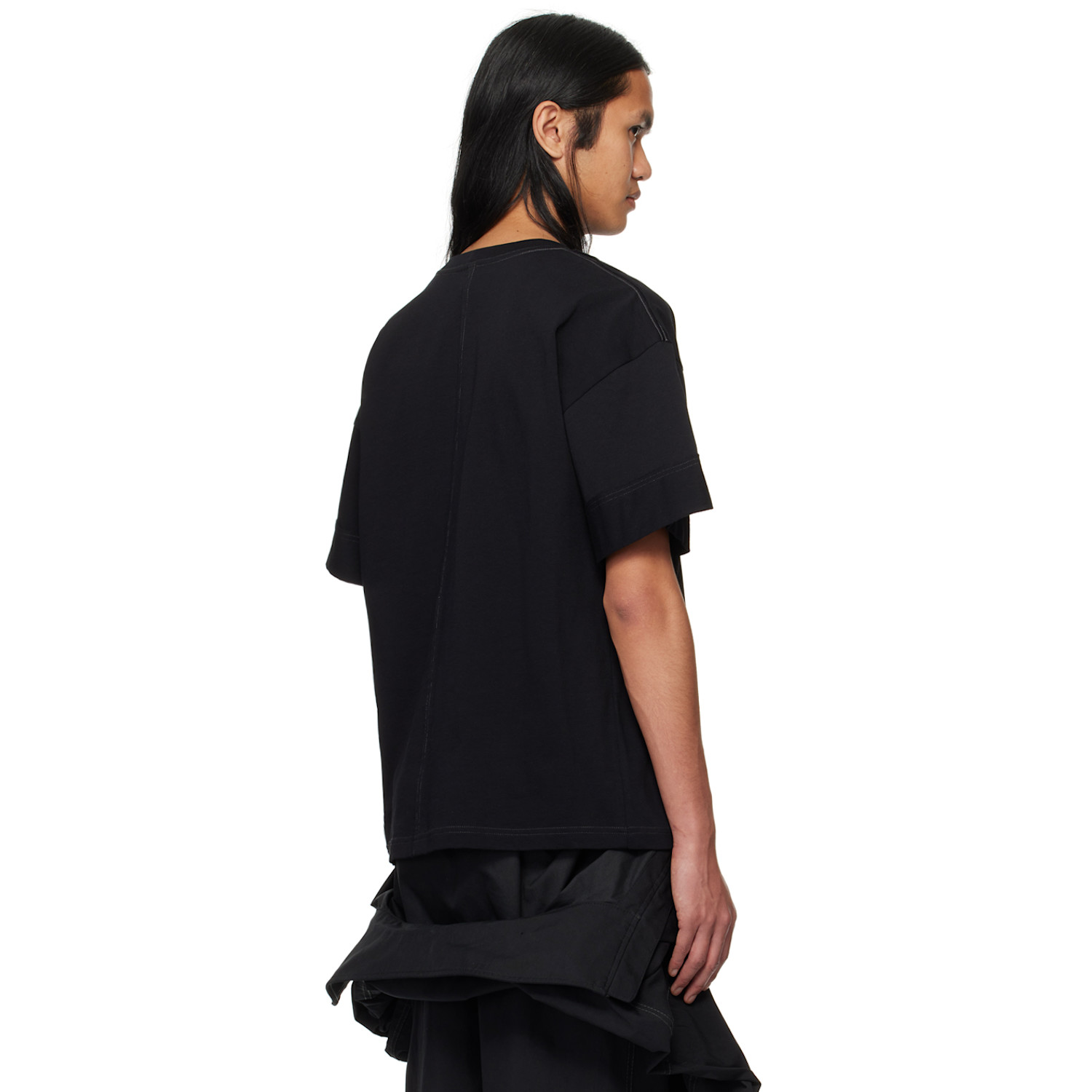  Dion Lee Black 'dle' T-shirt 