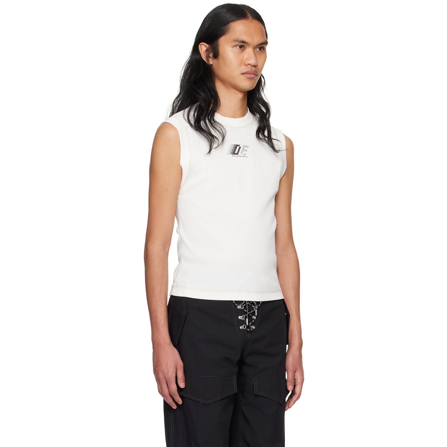  Dion Lee White 'dle' Tank Top 