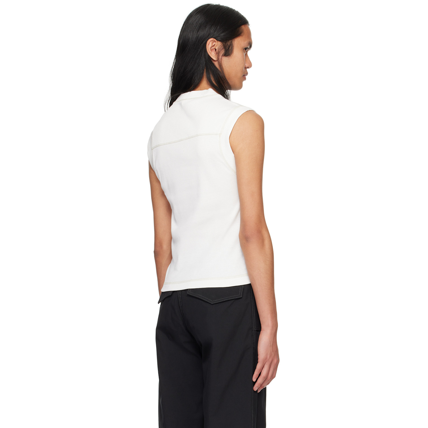  Dion Lee White 'dle' Tank Top 