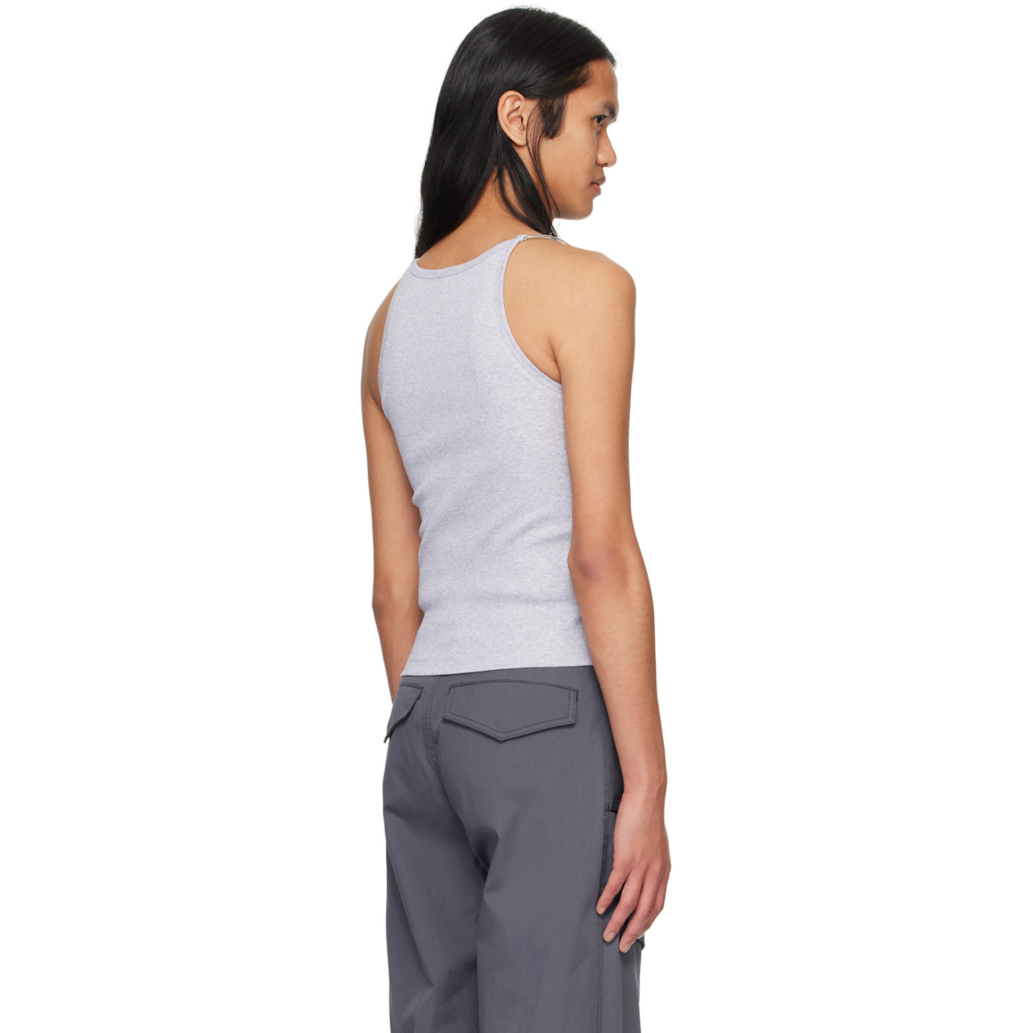  Dion Lee Gray Wire Strap Tank Top 