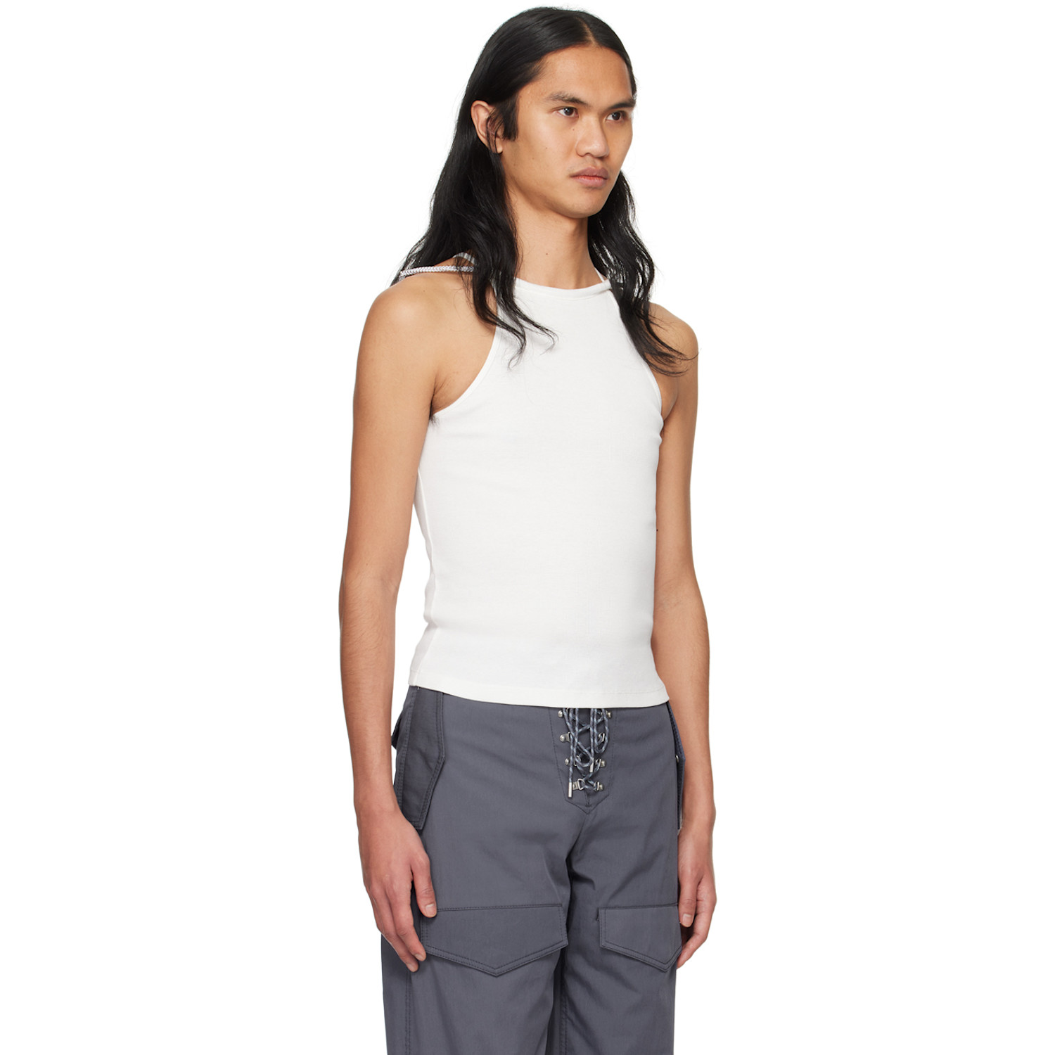  Dion Lee White Barball Tank Top 