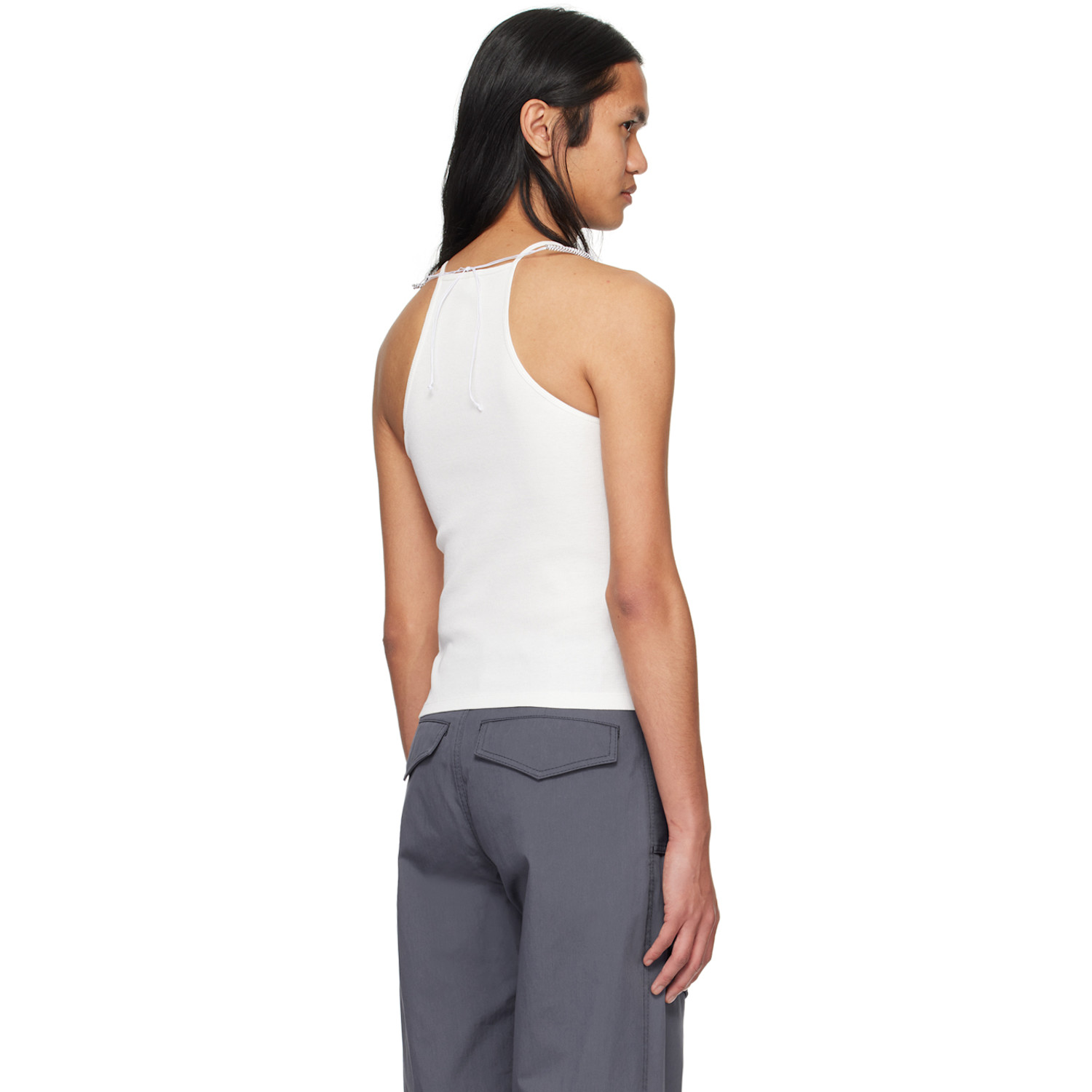  Dion Lee White Barball Tank Top 