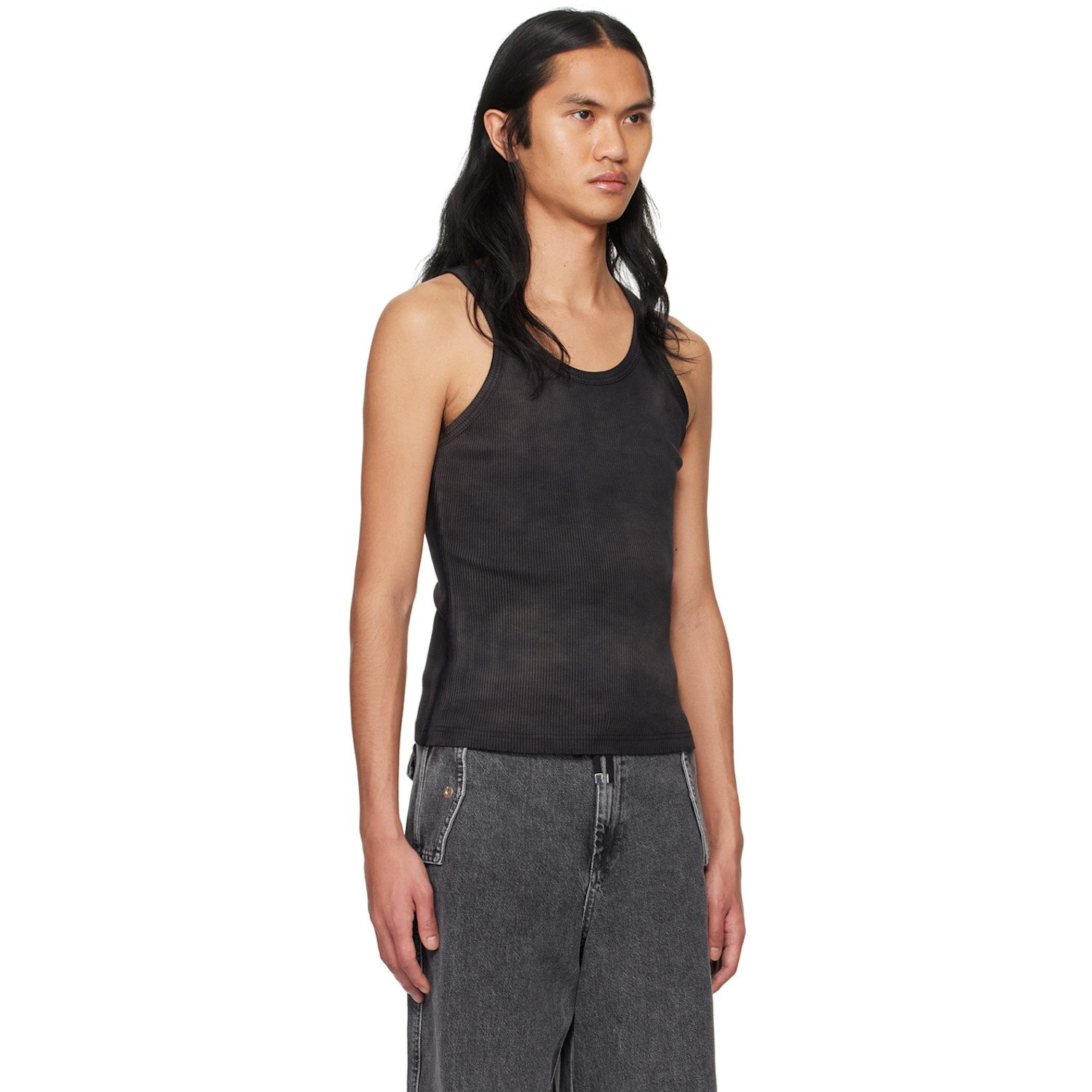  Dion Lee Black Sprayed Rivet Tank Top 