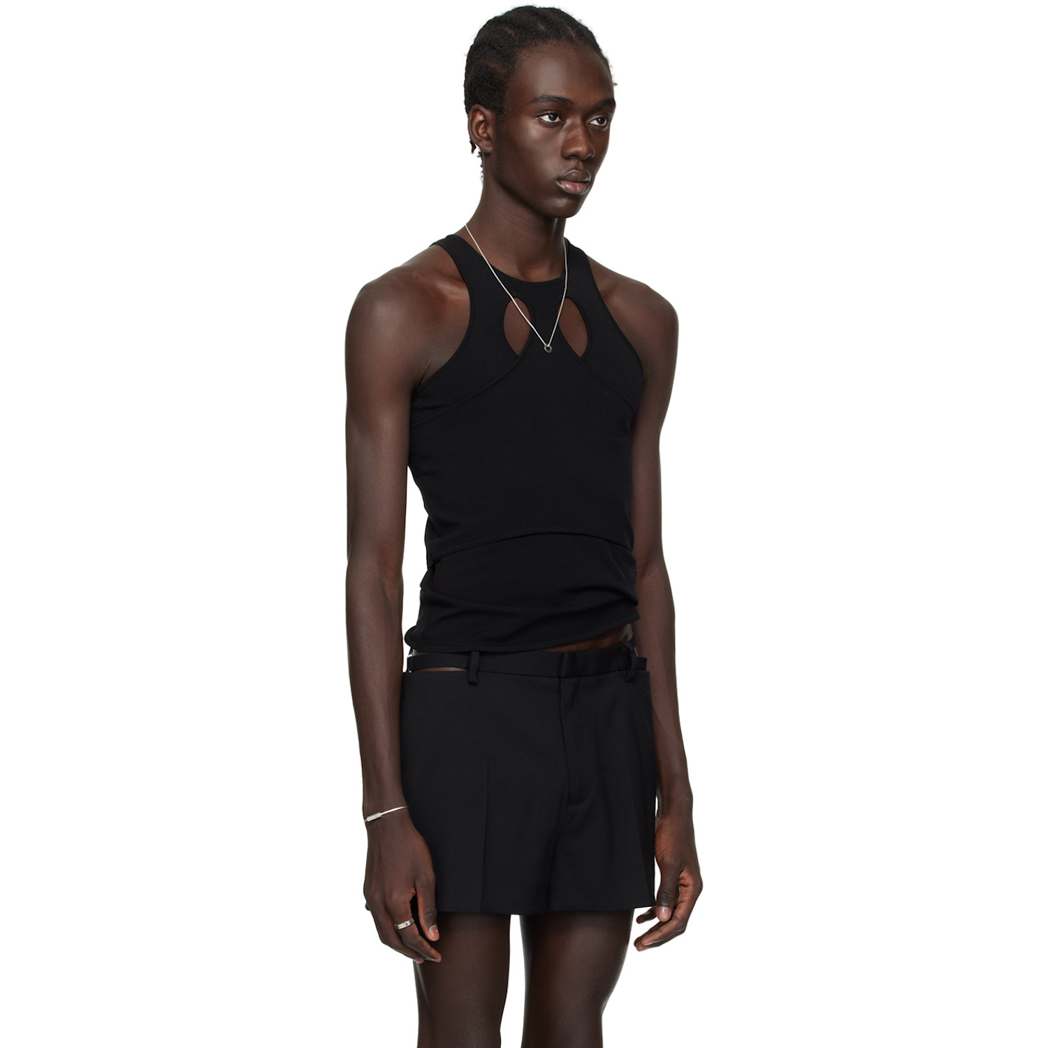  Dion Lee Black Mobius Loop Tank Top 