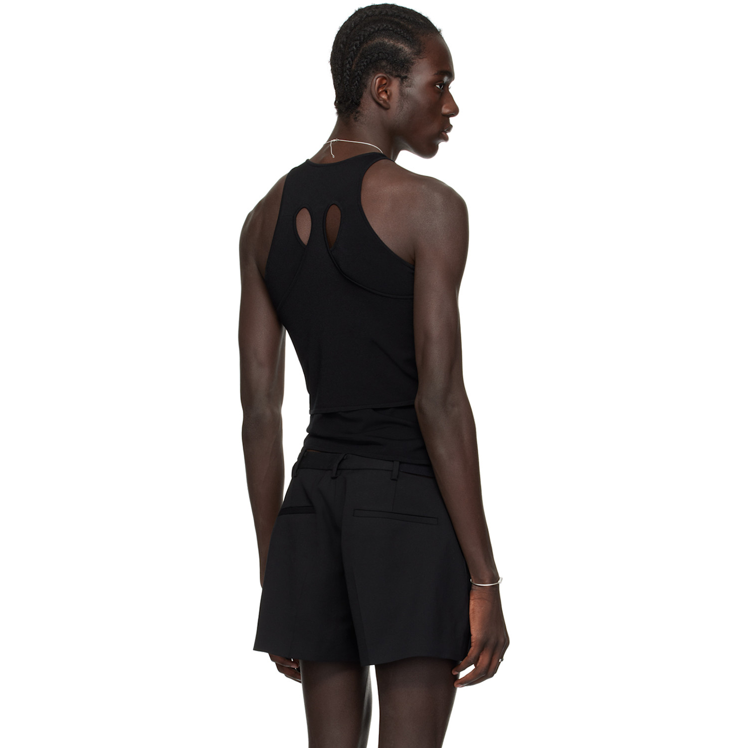  Dion Lee Black Mobius Loop Tank Top 