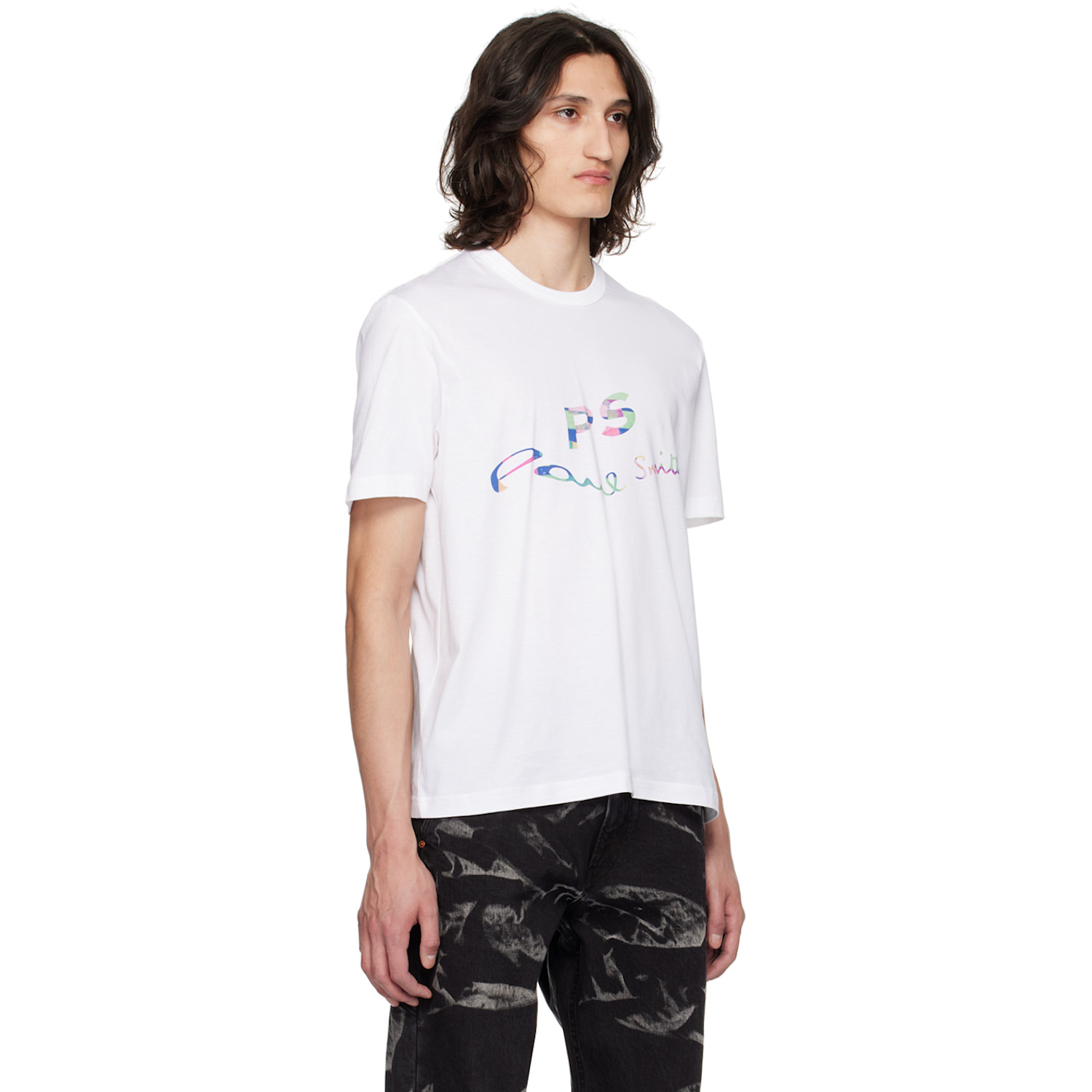  Ps By Paul Smith White Wave T-shirt 