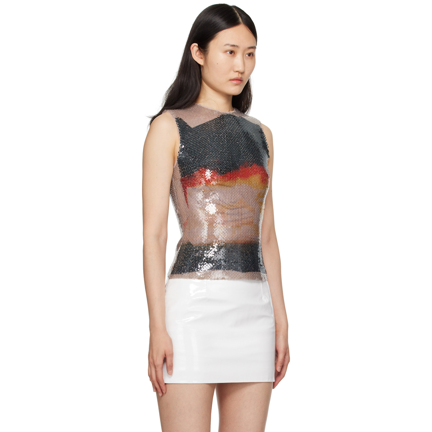  16arlington Taupe Nage Tank Top 